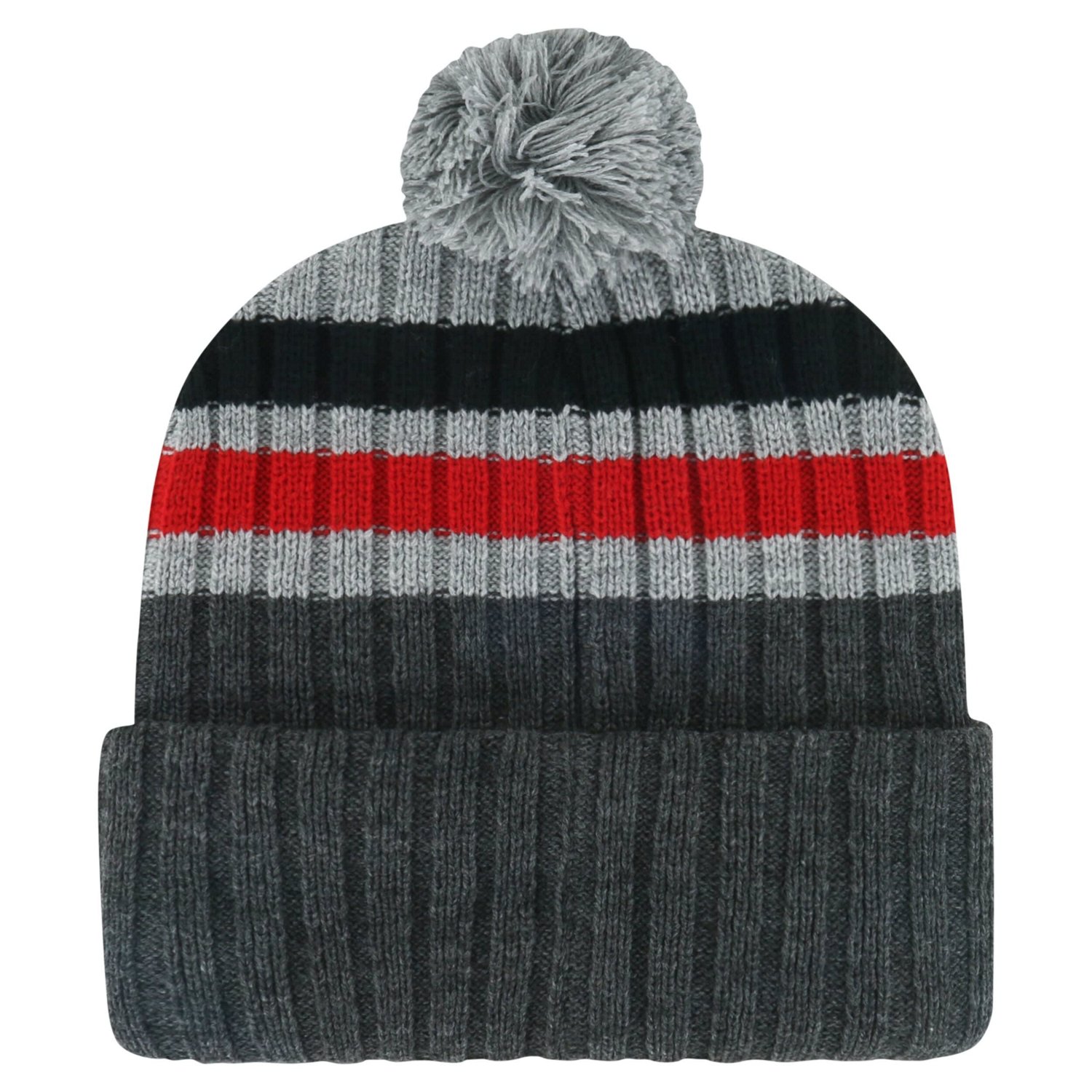 '47 Chicago Blackhawks Stack Patch Cuffed Knit Hat with Pom                                                                      - view number 2