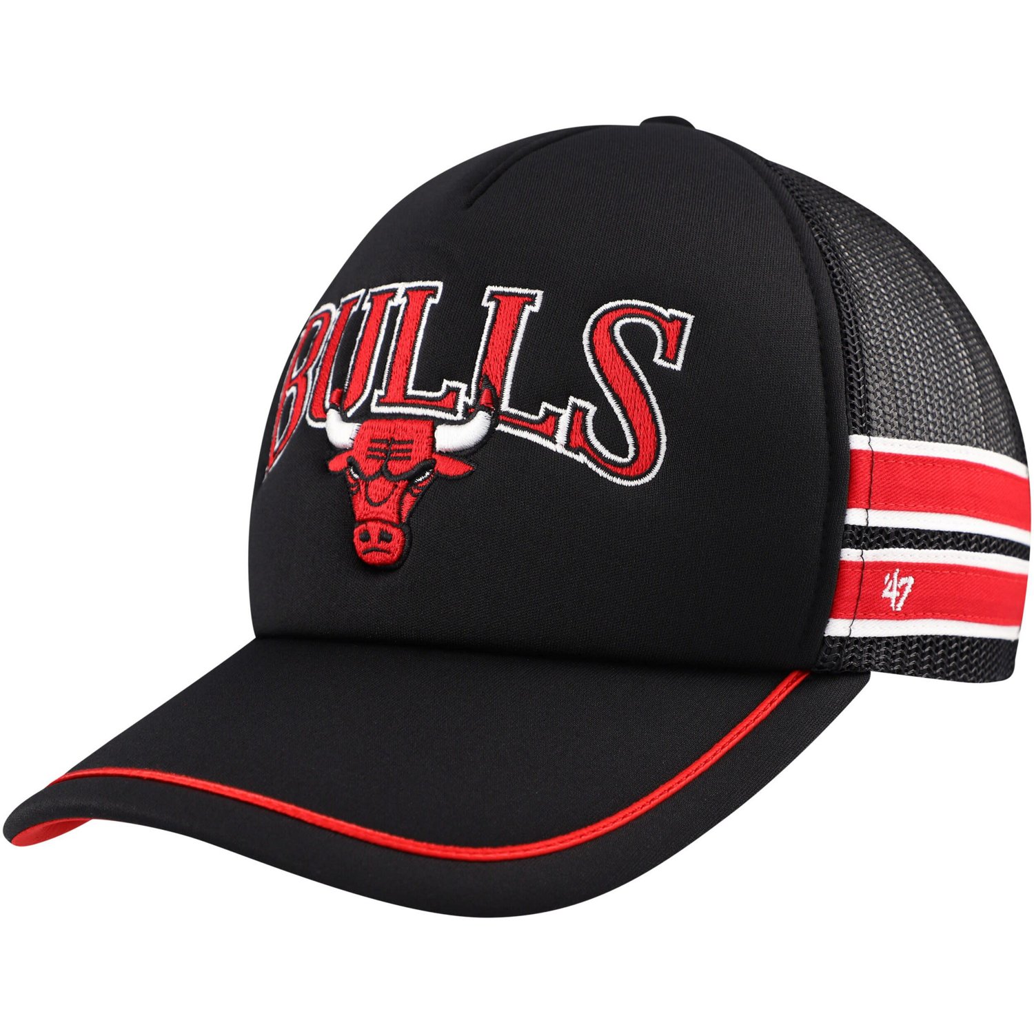 '47 Chicago Bulls Sidebrand Stripes Trucker Adjustable Hat