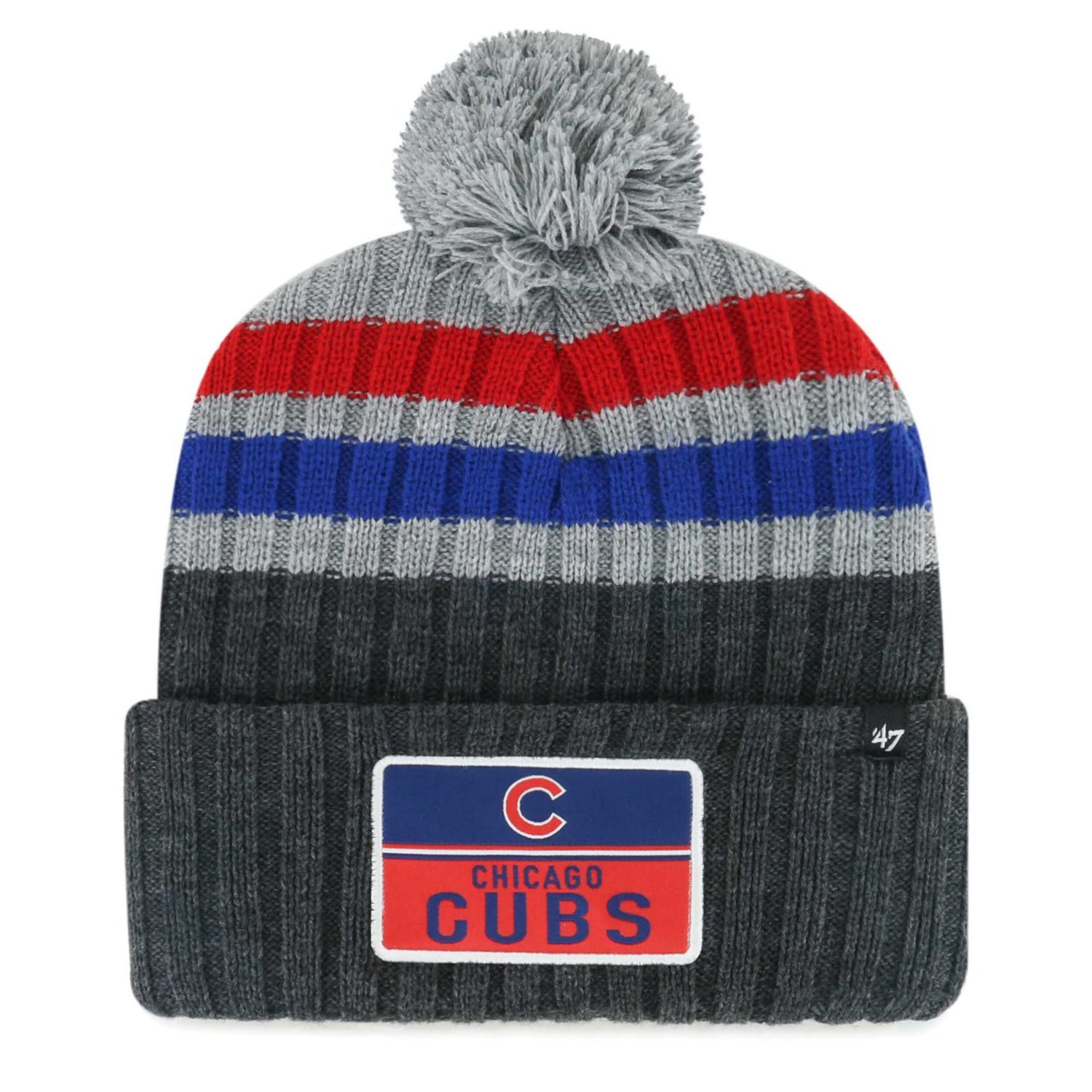 '47 Chicago Cubs Stack Cuffed Knit Hat with Pom