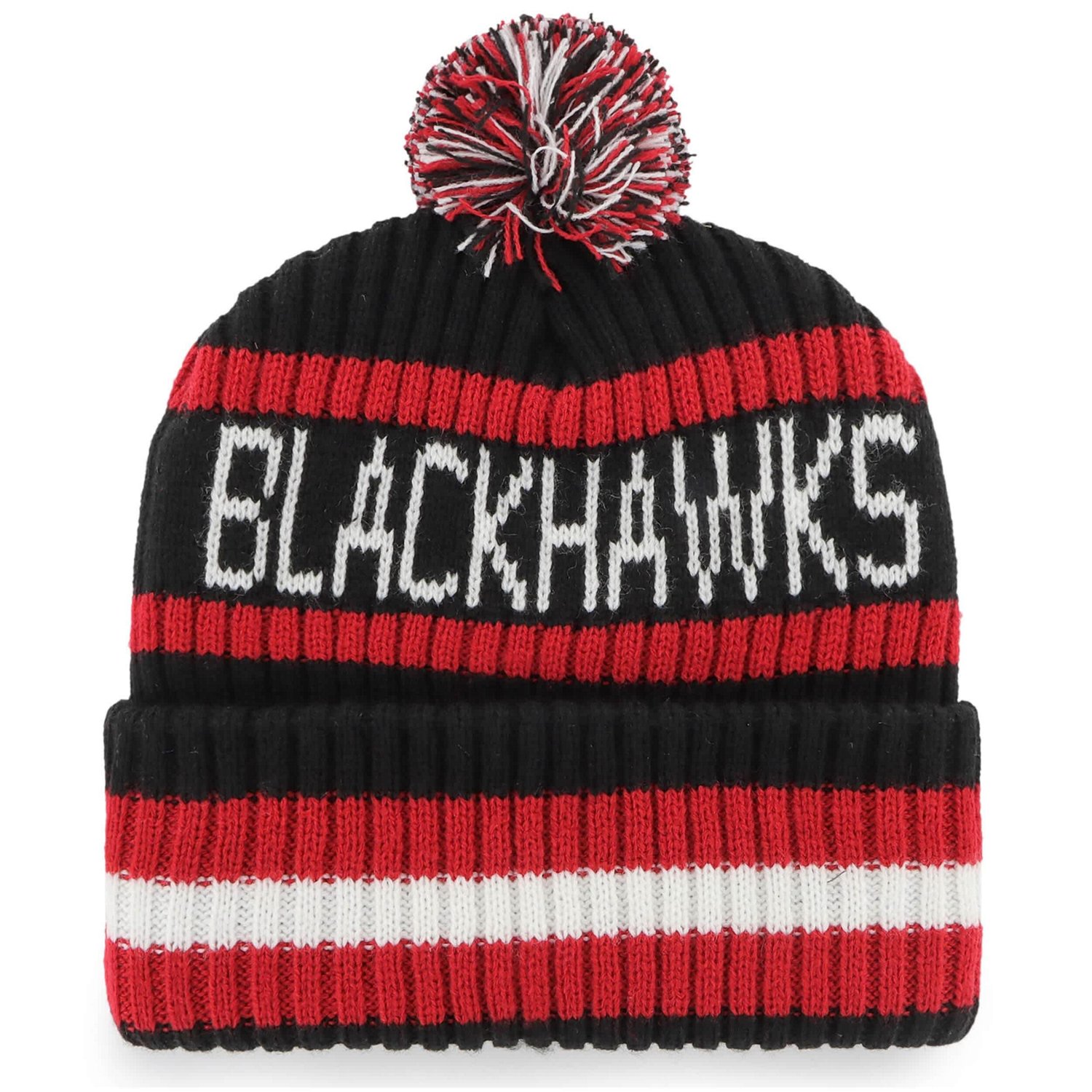 '47 Chicago hawks Bering Cuffed Knit Hat with Pom