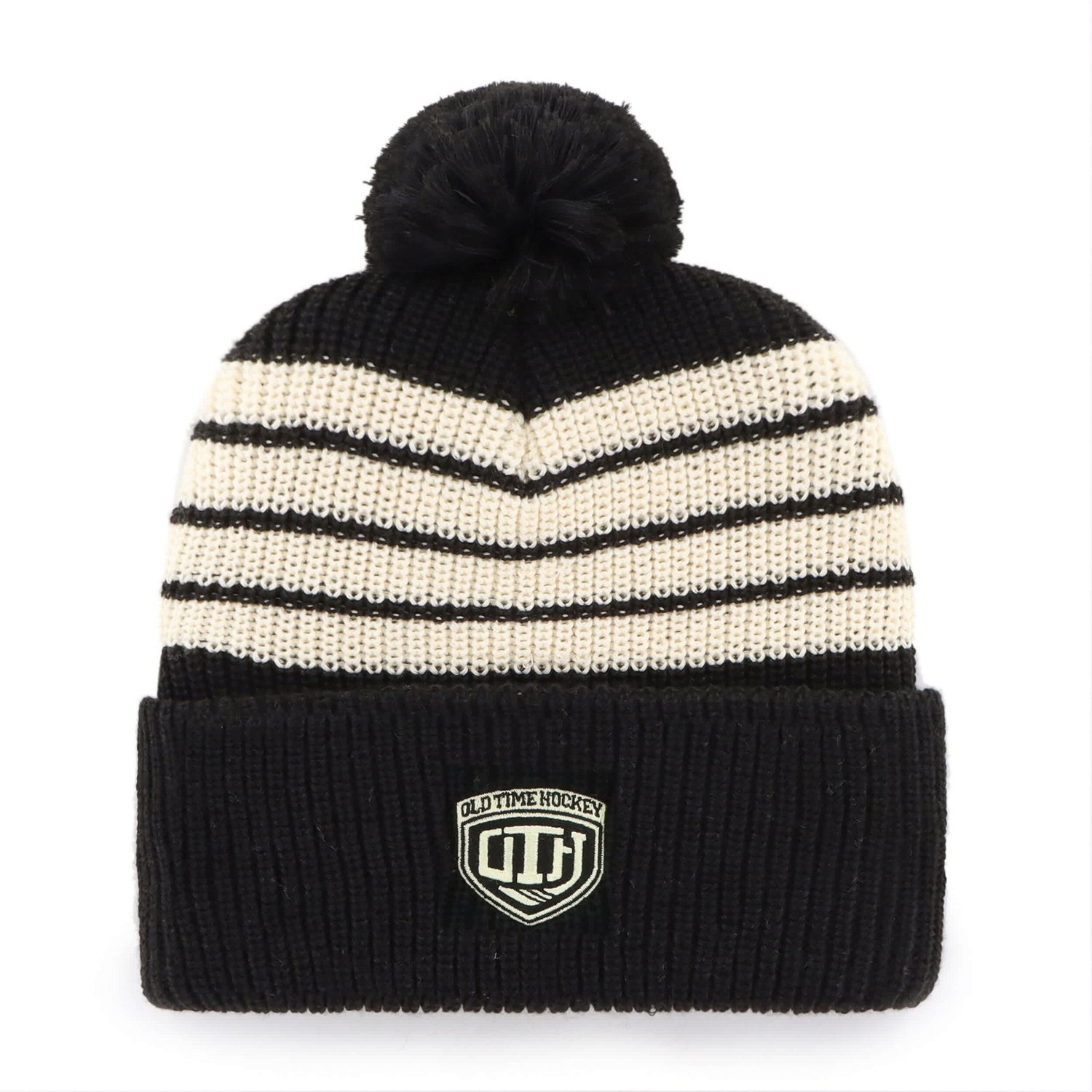 '47 Chicago hawks Old Time Hockey Barn Cuffed Knit Hat with Pom - view number 2
