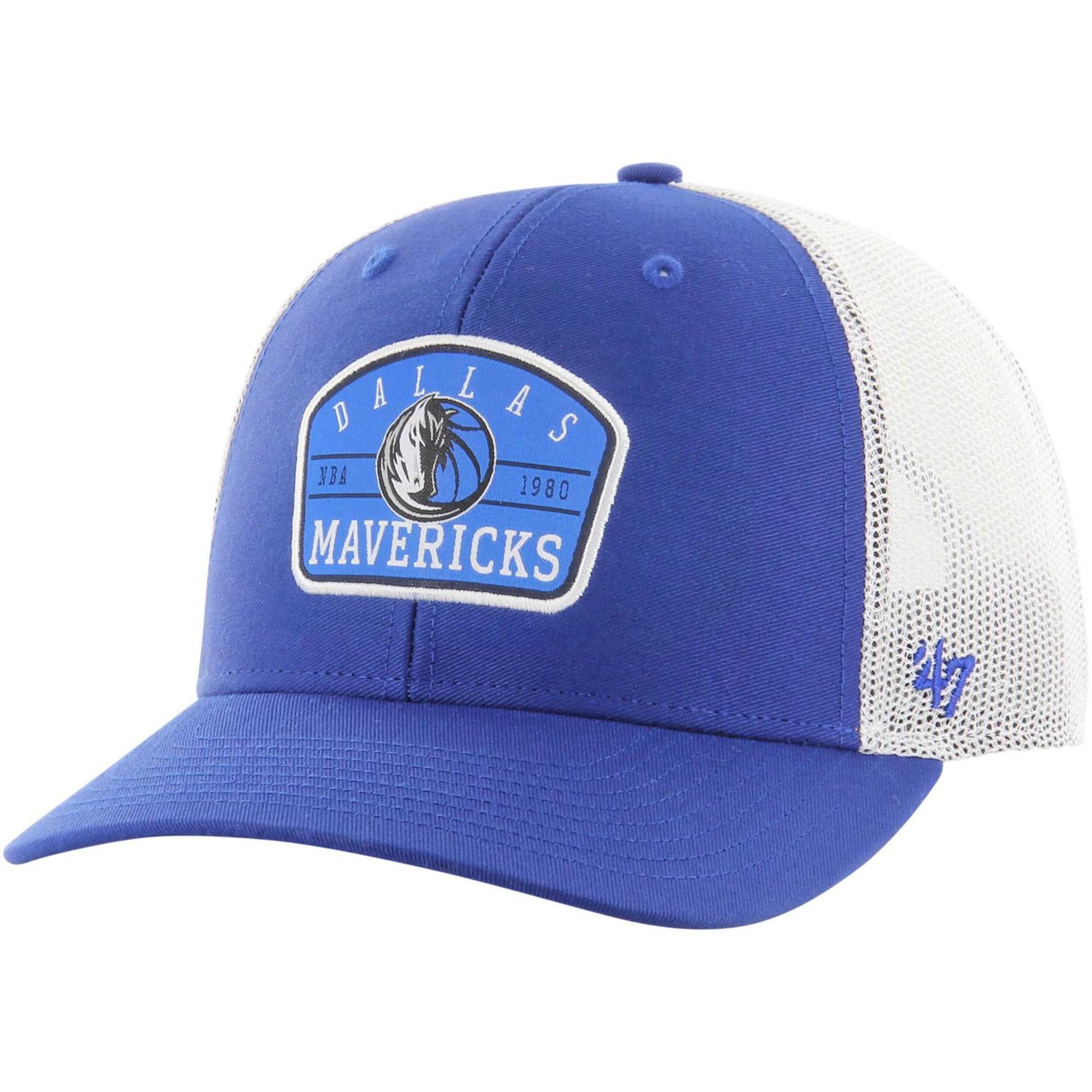 '47 Dallas Mavericks Semi Patch Trucker Adjustable Hat