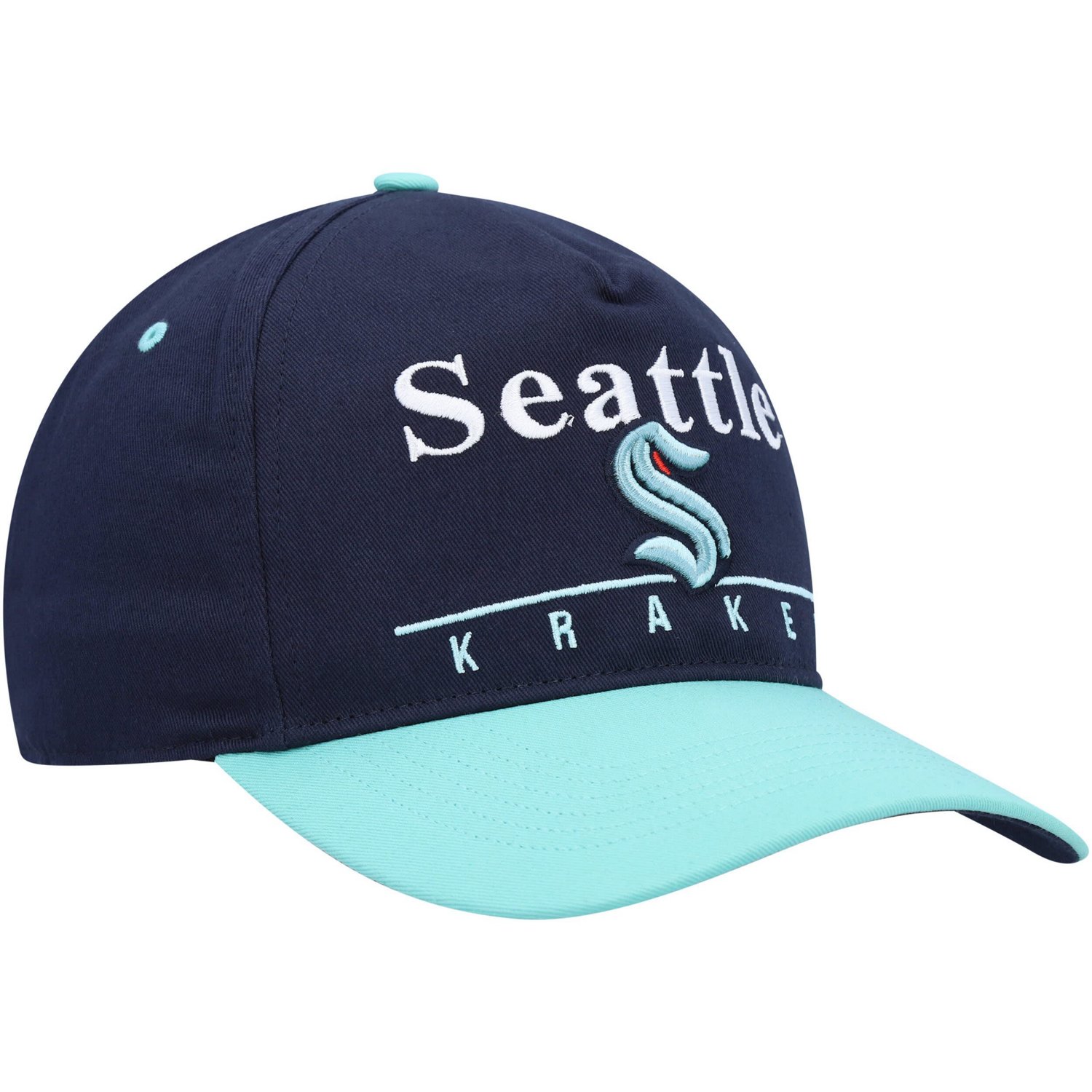 '47 Deep Sea /Light Seattle Kraken Super Hitch Adjustable Snapback Hat                                                           - view number 3