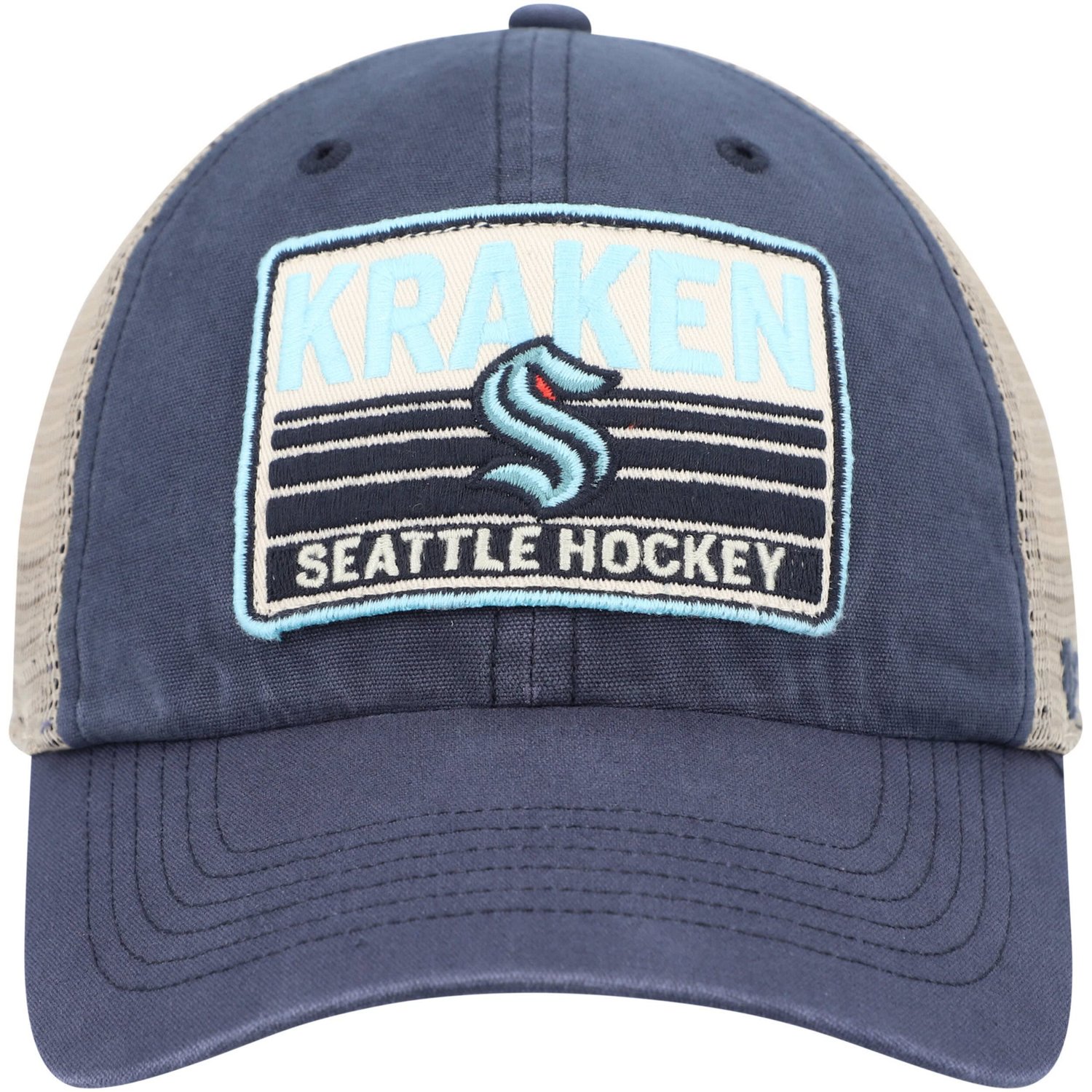 '47 Deep Sea /Natural Seattle Kraken Four Stroke Clean Up Snapback Hat                                                           - view number 2