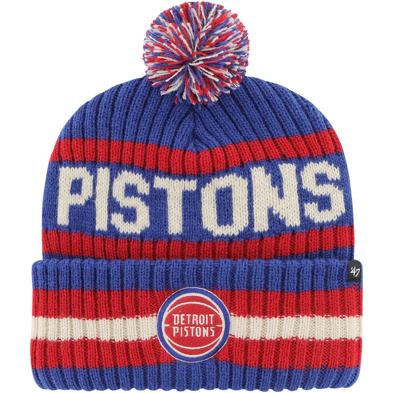 '47 Detroit Pistons Bering Cuffed Knit Hat with Pom