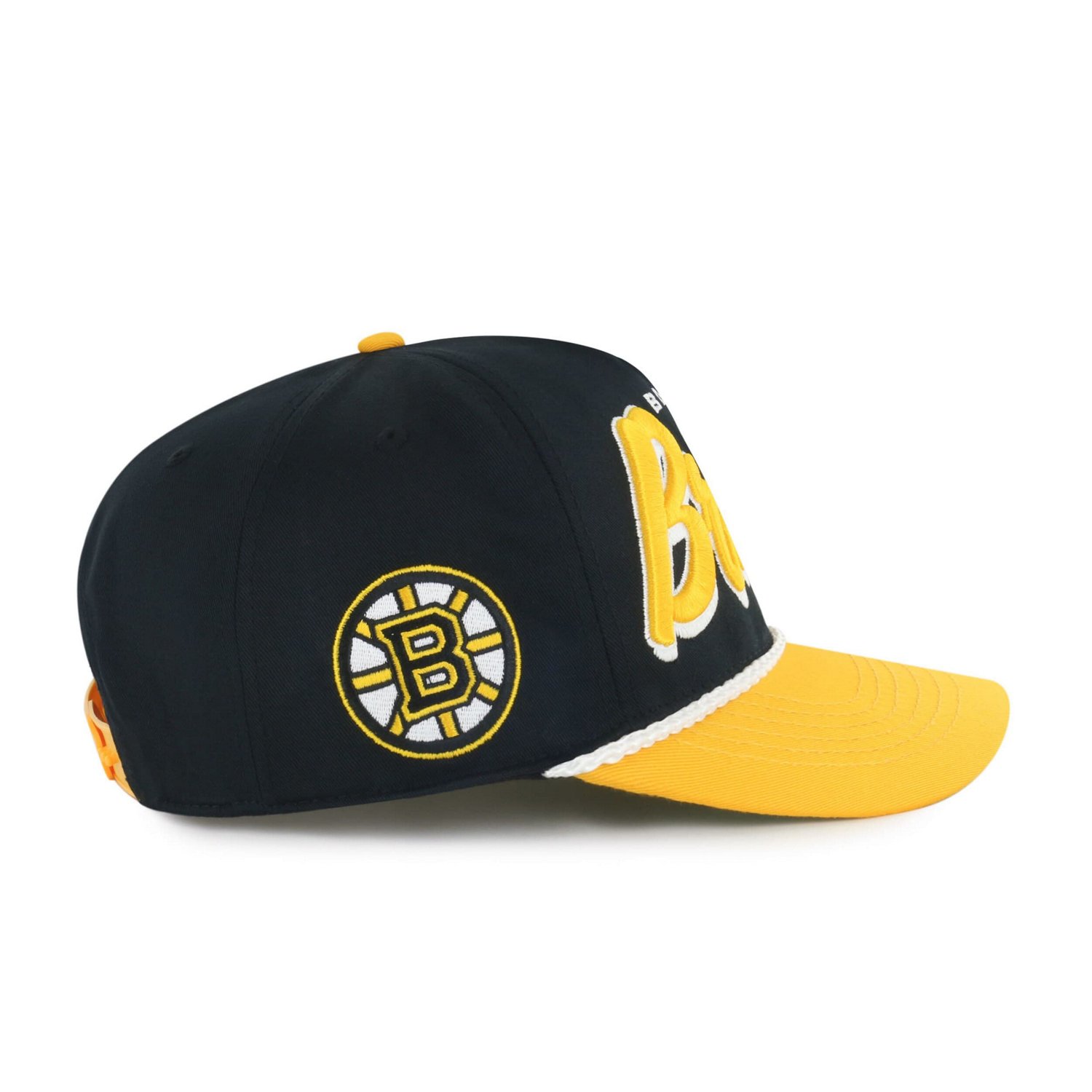 '47 Gold Boston Bruins Dropshadow Rope Hitch Adjustable Hat - view number 3