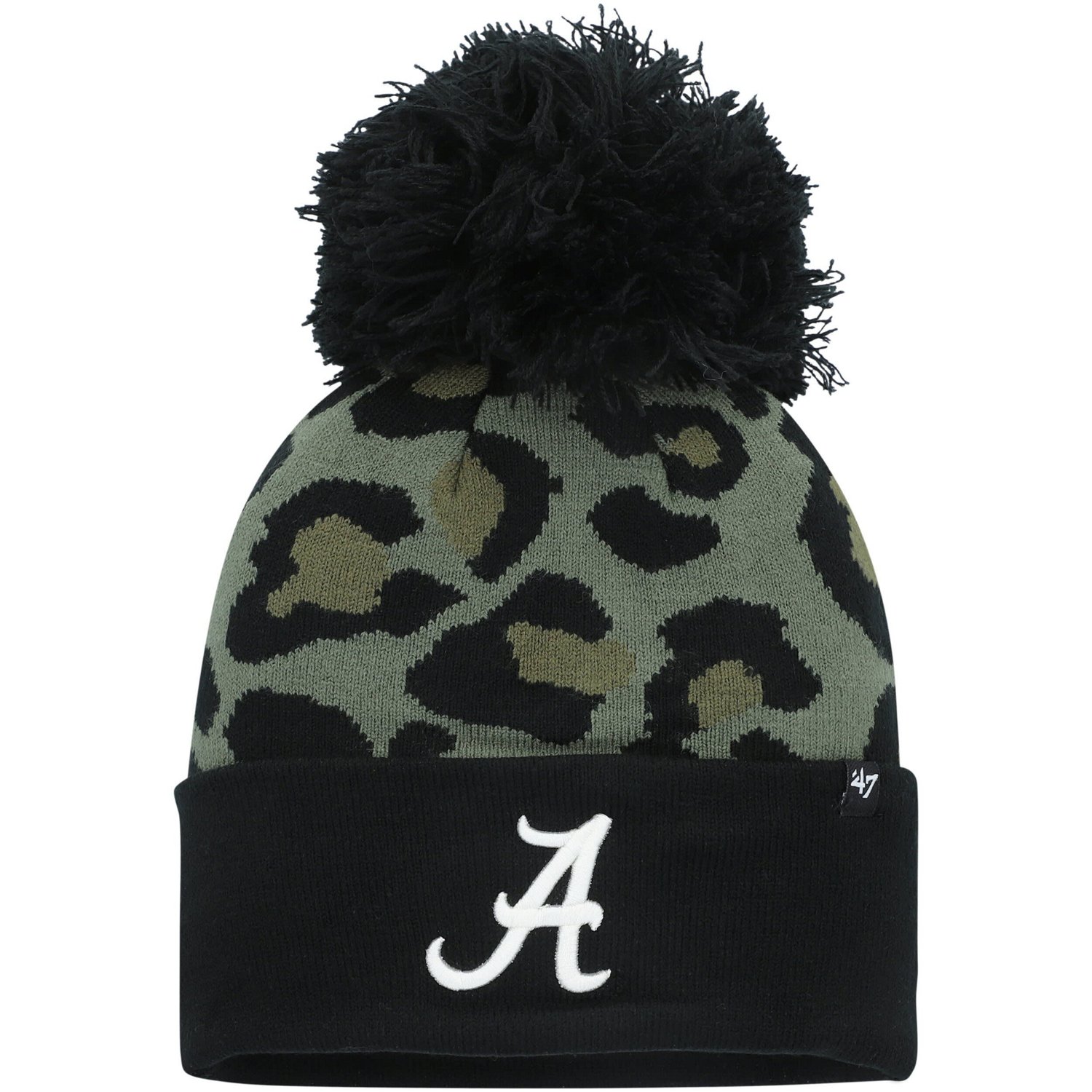 '47 Hunter Alabama Crimson Tide Bagheera Cuffed Knit Hat with Pom