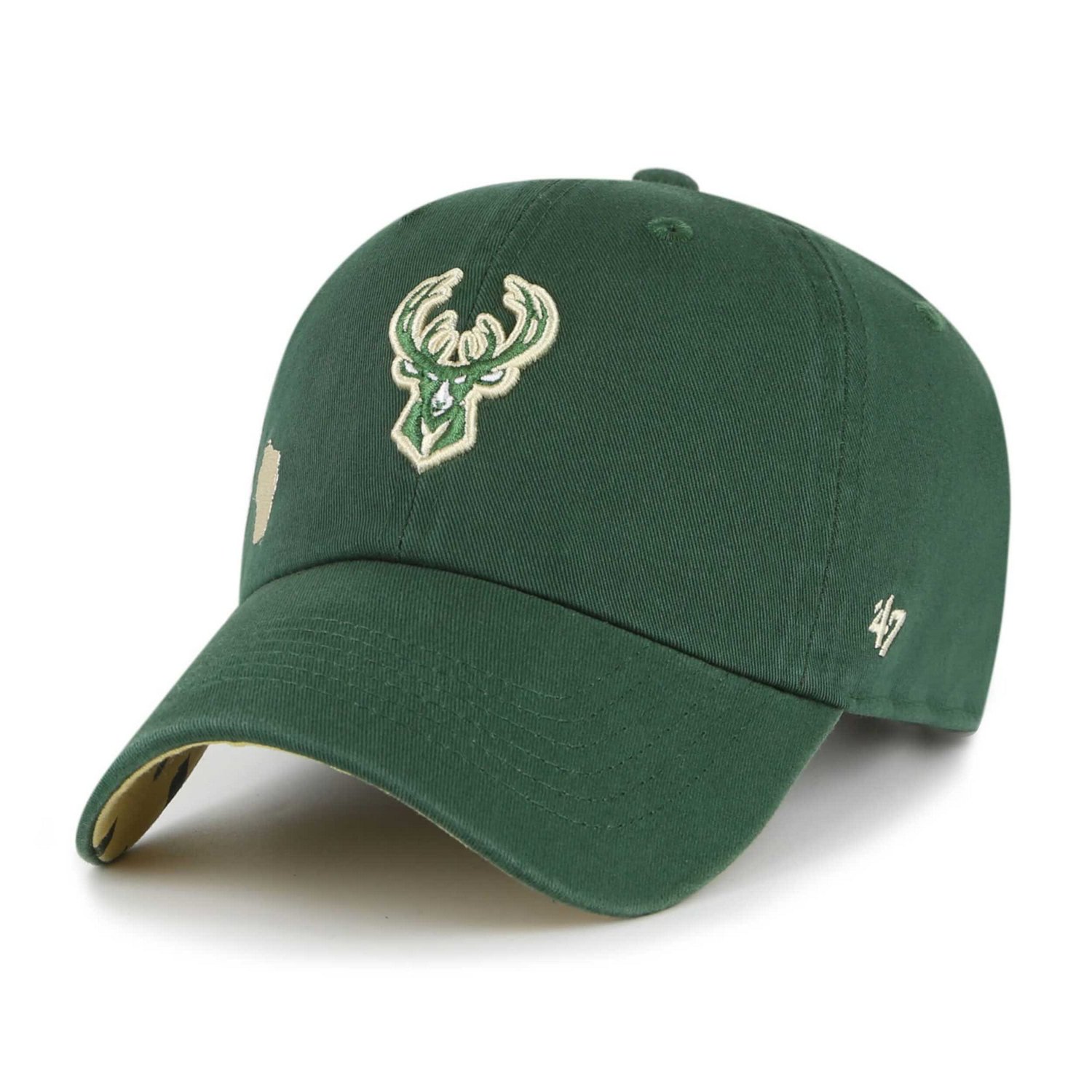 '47 Hunter Milwaukee Bucks Confetti Undervisor Clean Up Adjustable Hat                                                           - view number 2