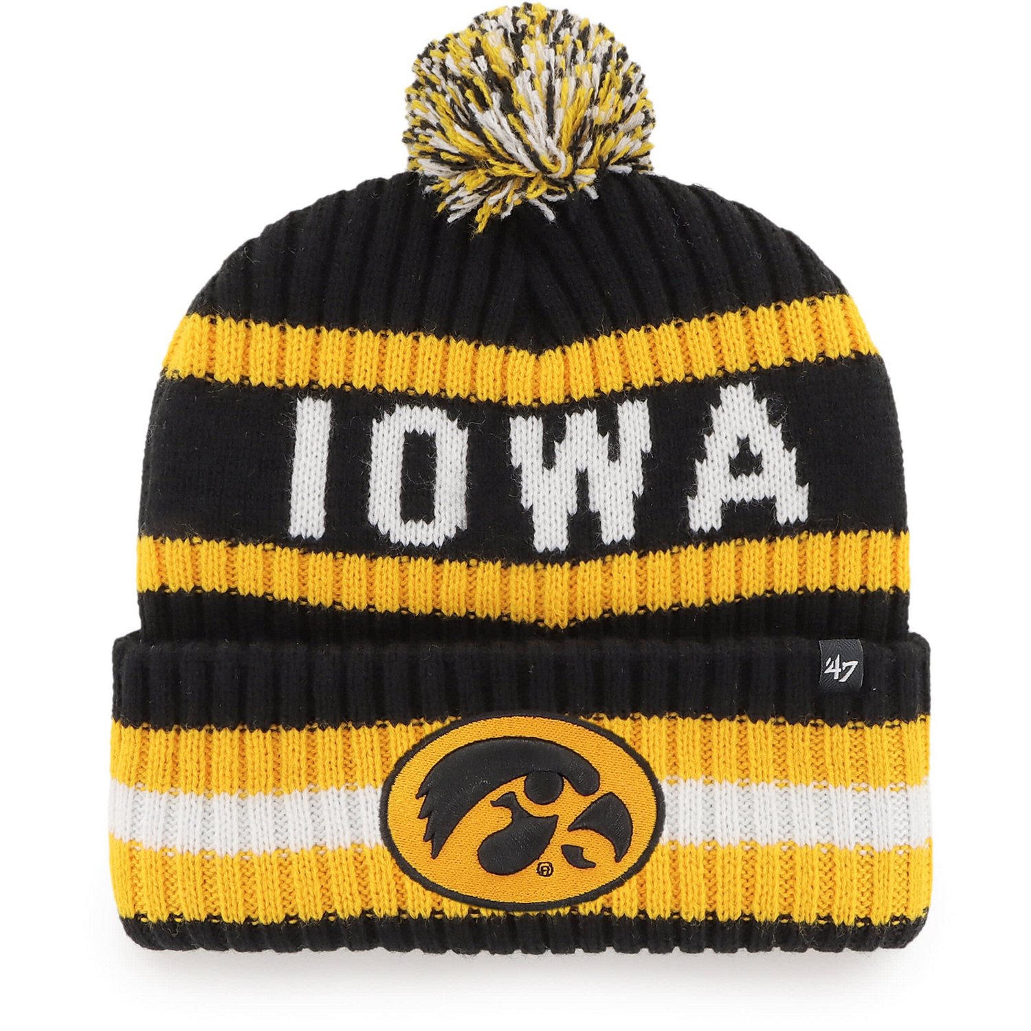'47 Iowa Hawkeyes Bering Cuffed Knit Hat with Pom
