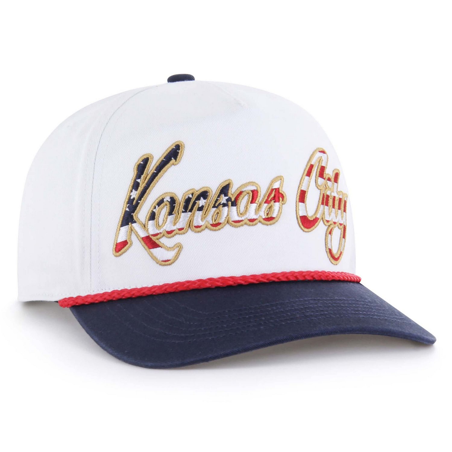 '47 Kansas City Royals Patriotic Overhand Hitch Adjustable Hat - view number 2