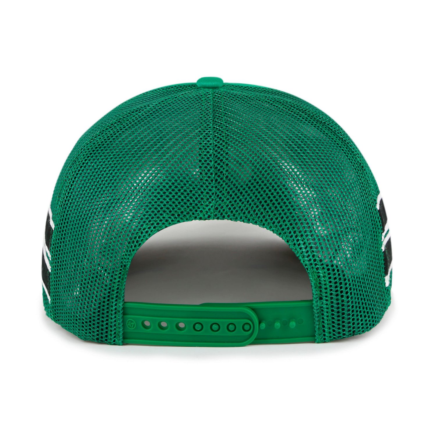 '47 Kelly Boston Celtics Sidebrand Stripes Trucker Adjustable Hat - view number 2