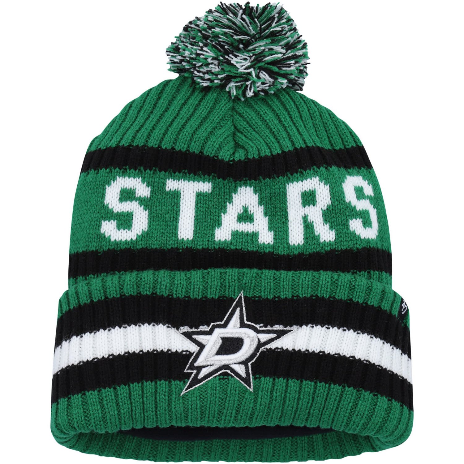 '47 Kelly Dallas Stars Bering Cuffed Knit Hat with Pom