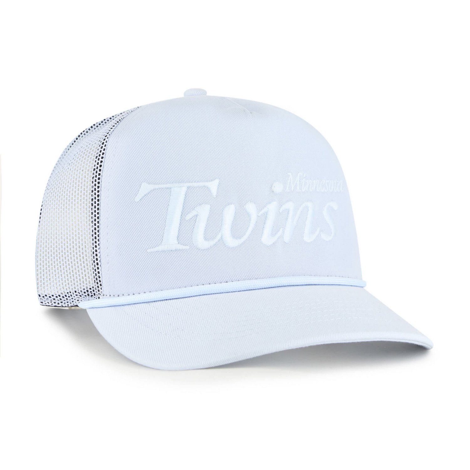 '47 Light Minnesota Twins Foundation Script Hitch Adjustable Trucker Hat