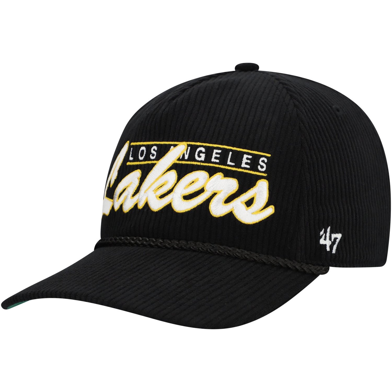 '47 Los Angeles Lakers Double Header Sidepatch Cord Hitch Adjustable Hat                                                         - view number 3