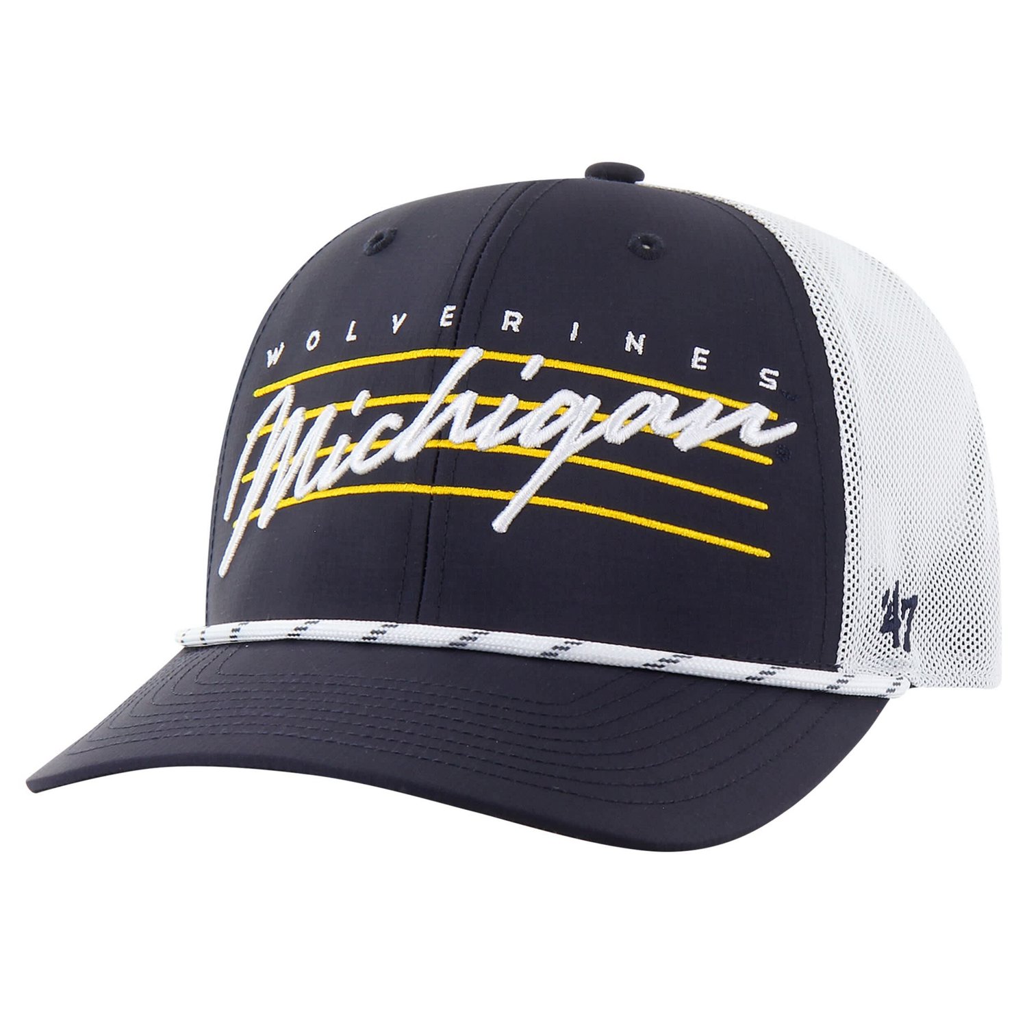 '47 Michigan Wolverines Downburst Trucker Adjustable Hat
