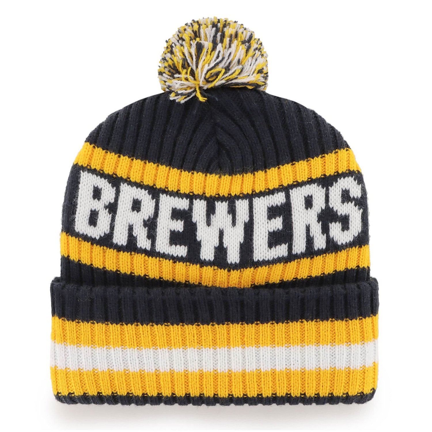 '47 Milwaukee Brewers Bering Cuffed Knit Hat with Pom