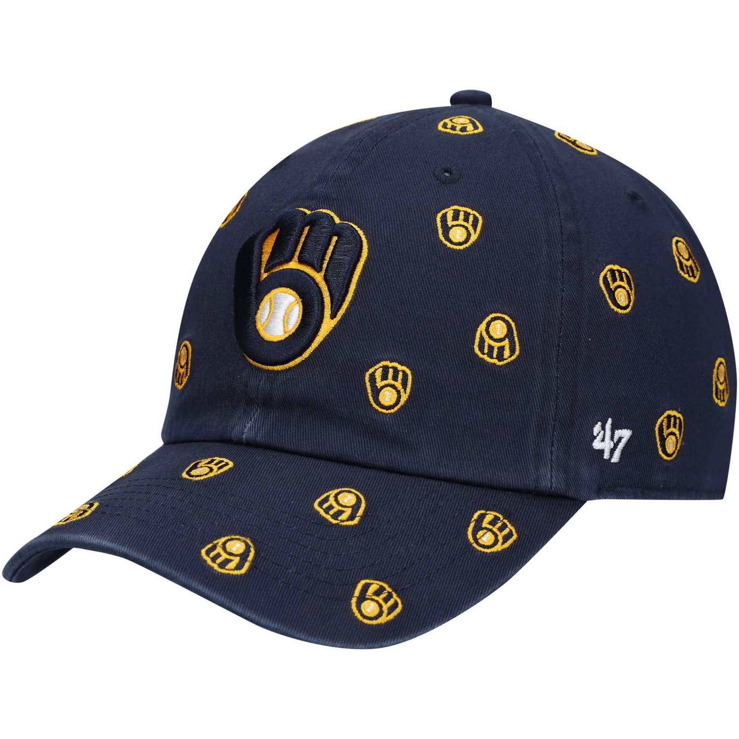 '47 Milwaukee Brewers Confetti Clean Up Adjustable Hat