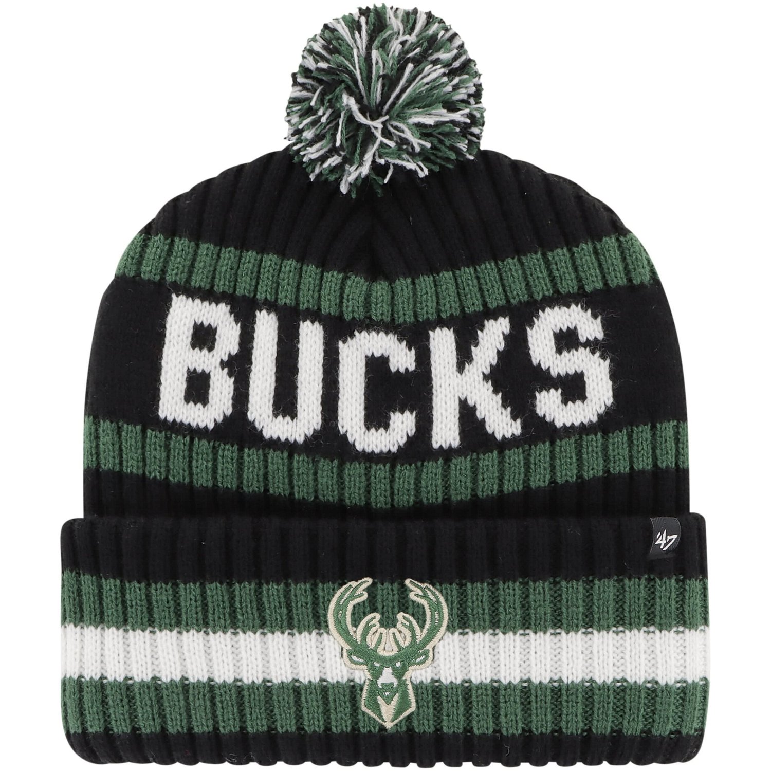 '47 Milwaukee Bucks Bering Cuffed Knit Hat with Pom