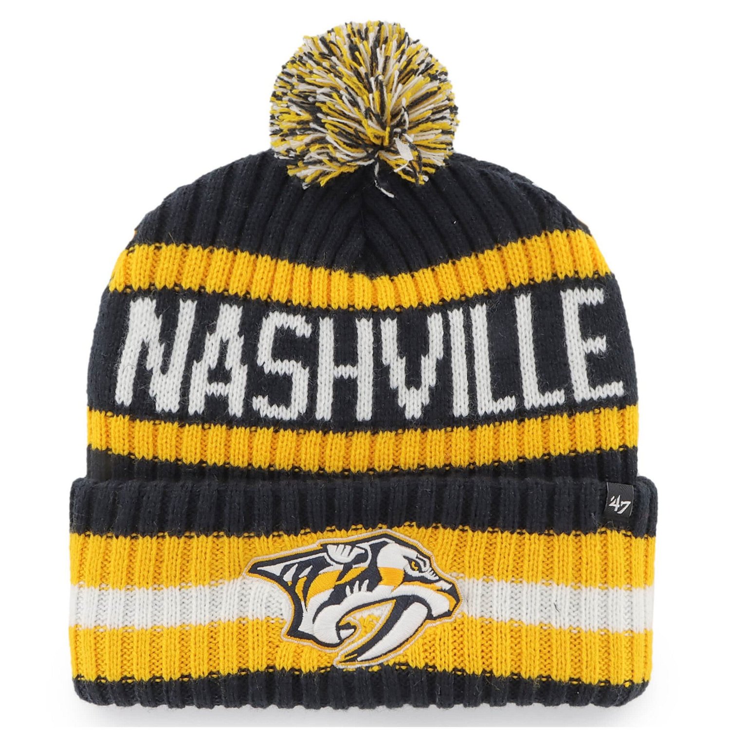 '47 Nashville Predators Bering Cuffed Knit Hat with Pom