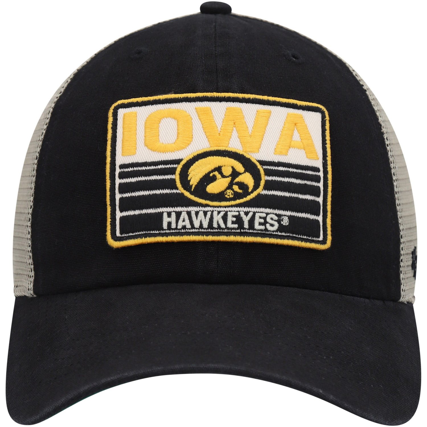 '47 Natural Iowa Hawkeyes Four Stroke Clean Up Trucker Snapback Hat - view number 2