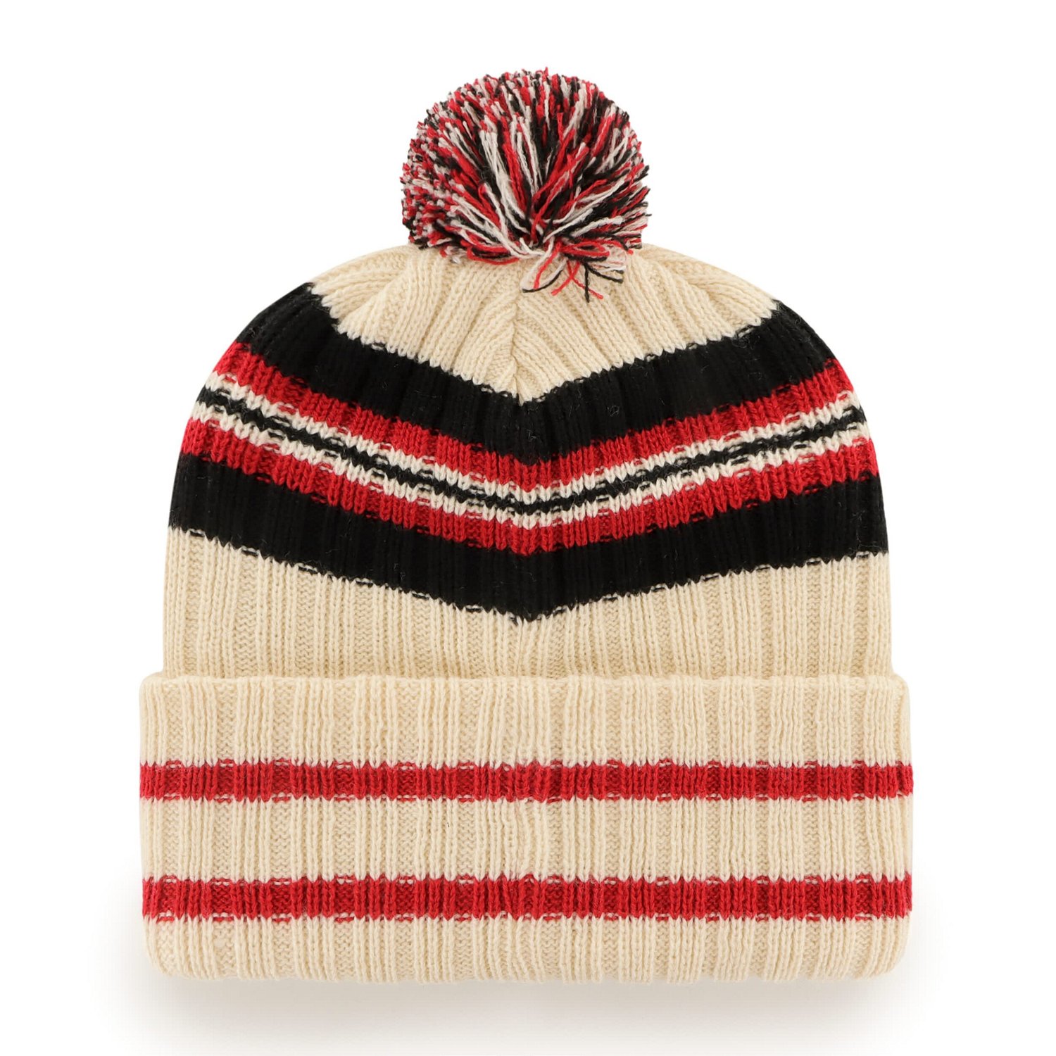 47 Nebraska Huskers Hone Patch Cuffed Knit Hat with Pom Academy
