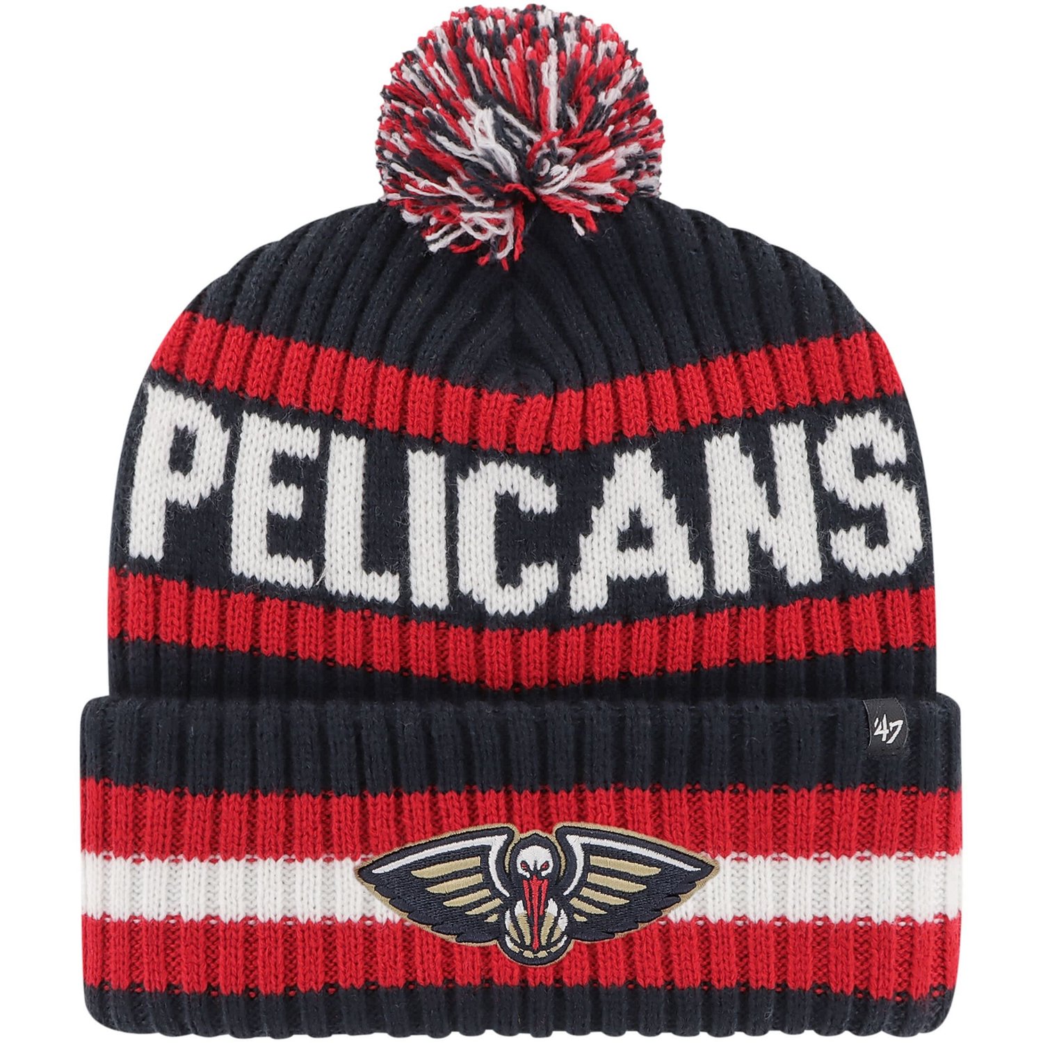 '47 New Orleans Pelicans Bering Cuffed Knit Hat with Pom