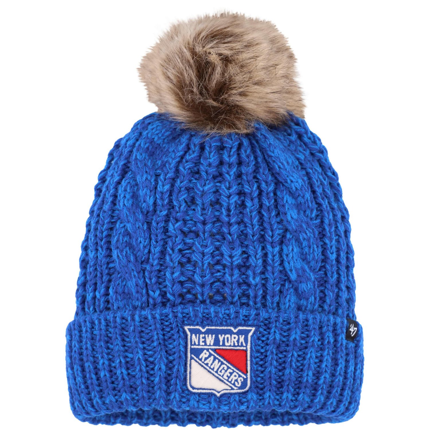 '47 New York Rangers Meeko Cuffed Knit Hat with Pom
