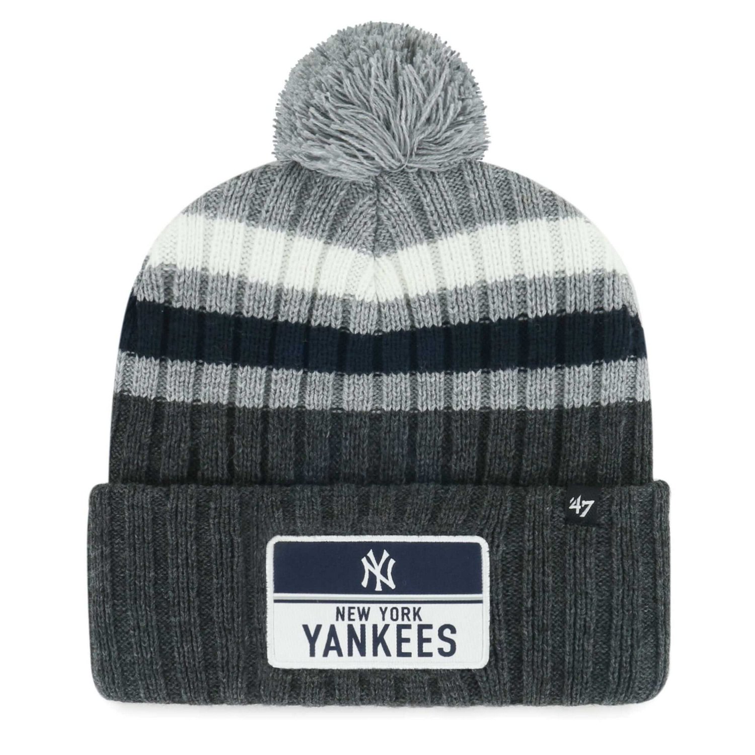'47 New York Yankees Stack Cuffed Knit Hat with Pom