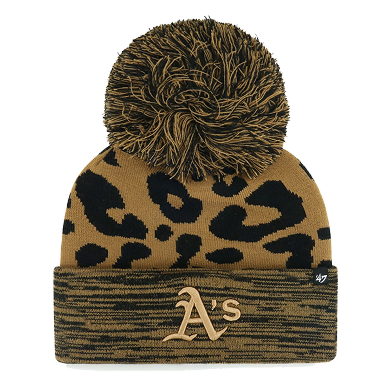 '47 Oakland Athletics Rosette Cuffed Knit Hat with Pom