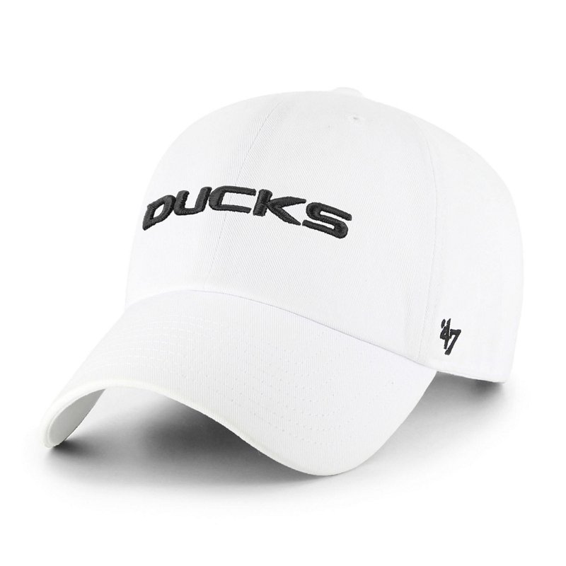 '47 Brand Men's White Oregon Ducks Clean Up Adjustable Hat - White