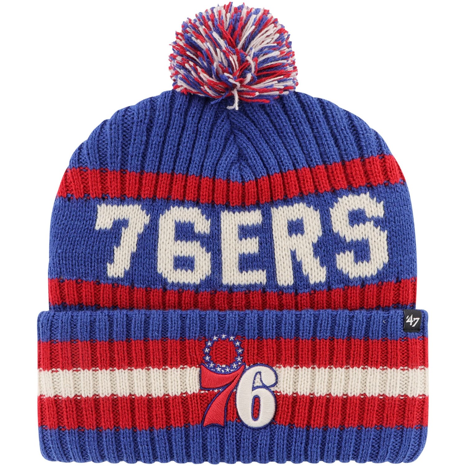 '47 Philadelphia 76ers Bering Cuffed Knit Hat with Pom - view number 1