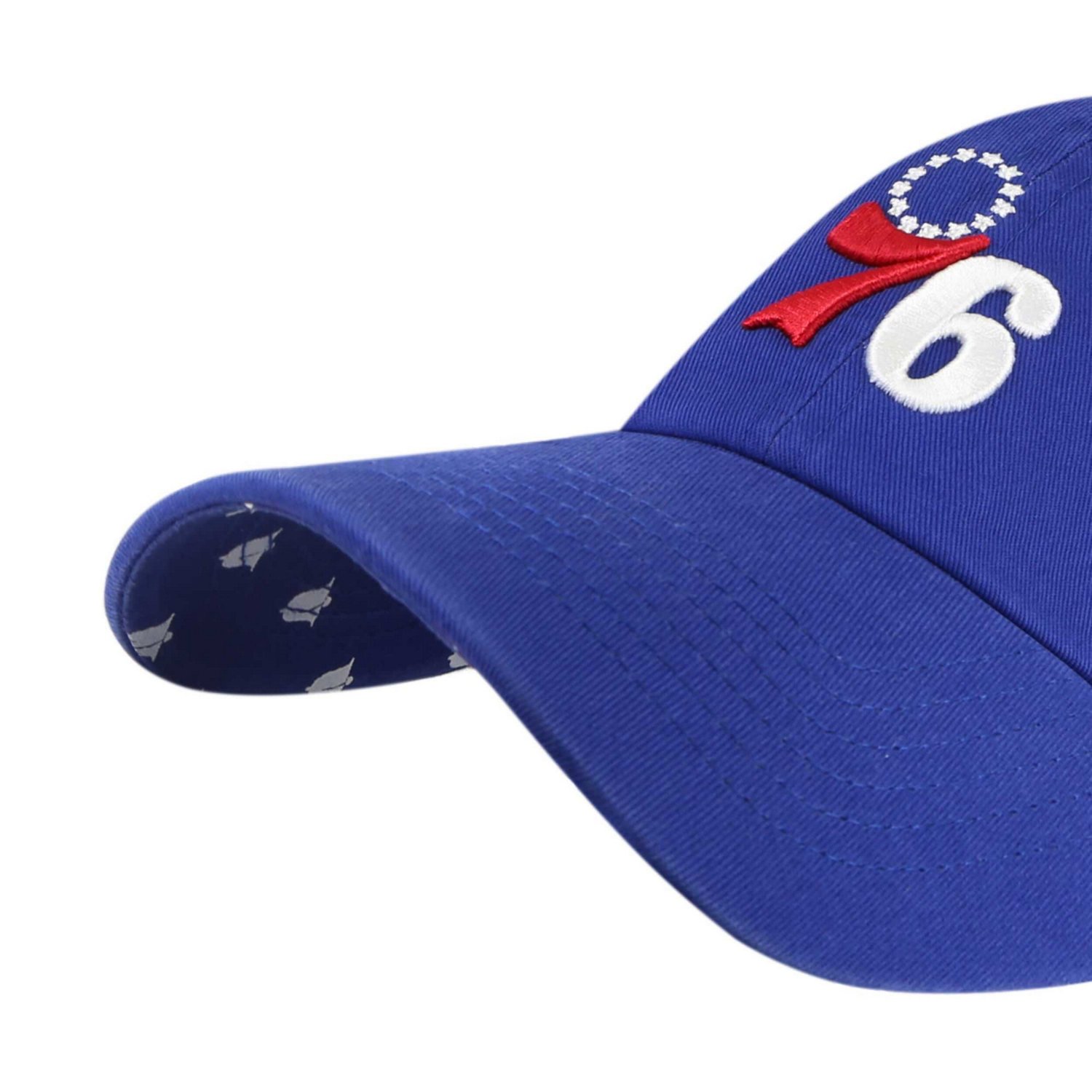 '47 Philadelphia 76ers Confetti Undervisor Clean Up Adjustable Hat