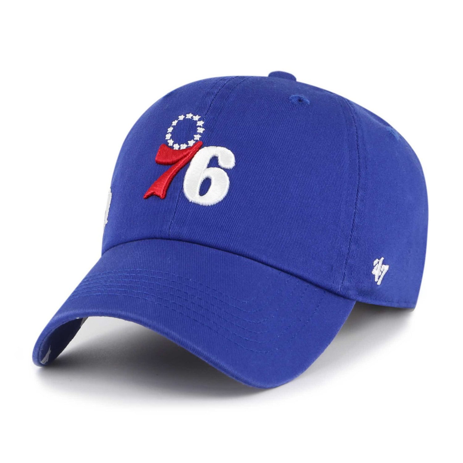 '47 Philadelphia 76ers Confetti Undervisor Clean Up Adjustable Hat