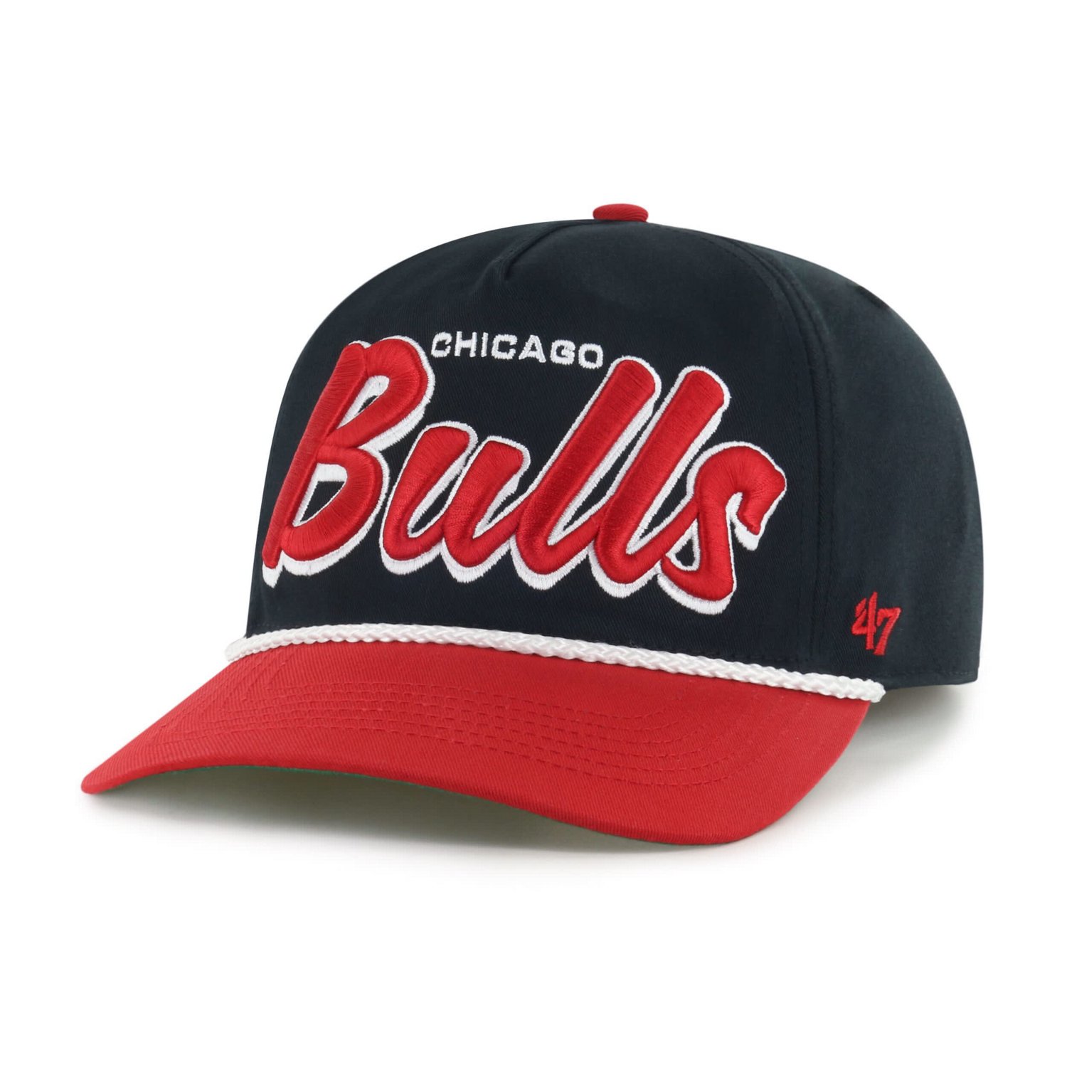 '47 Red Chicago Bulls Dropshadow Rope Hitch Adjustable Hat - view number 2