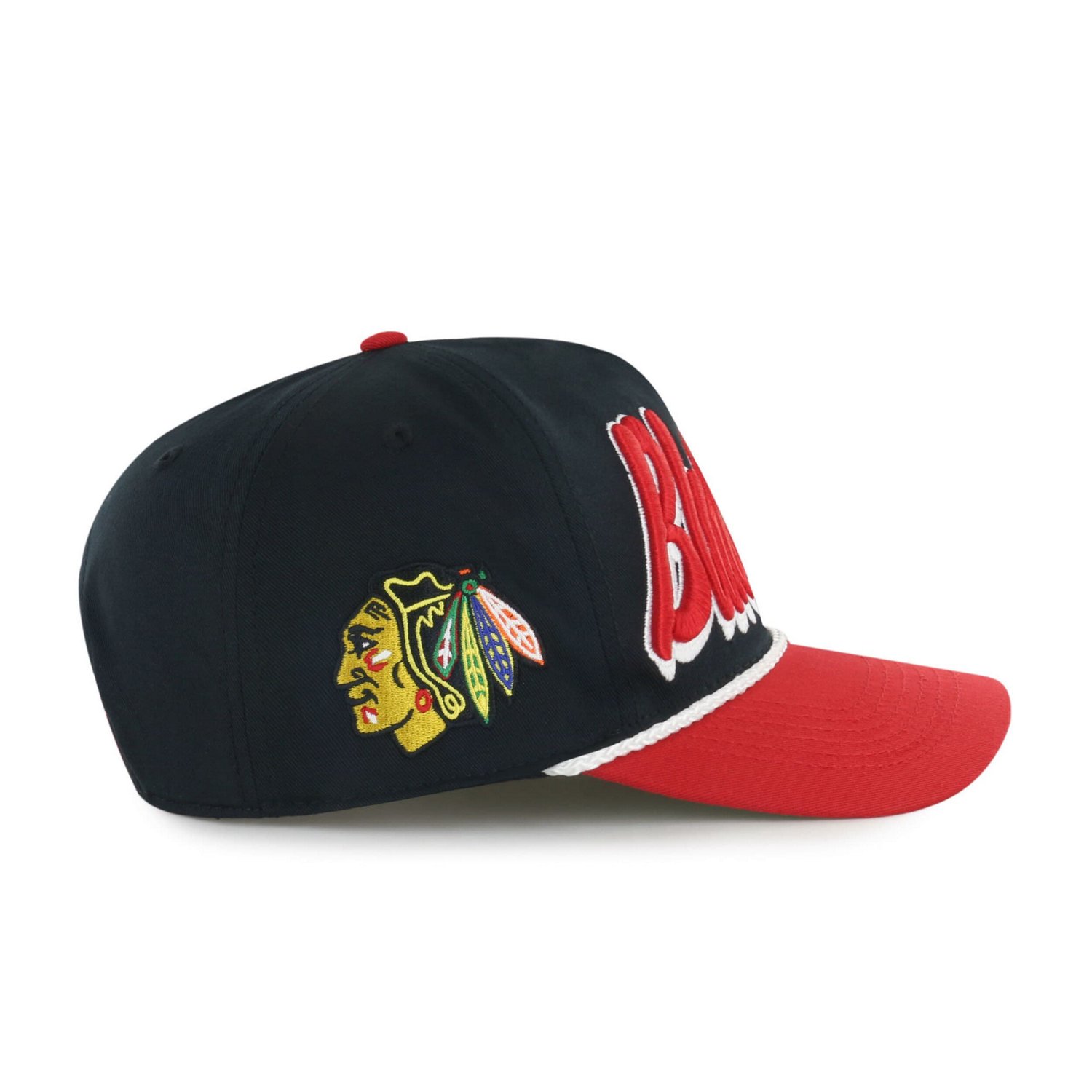 '47 Red Chicago hawks Dropshadow Rope Hitch Adjustable Hat - view number 3