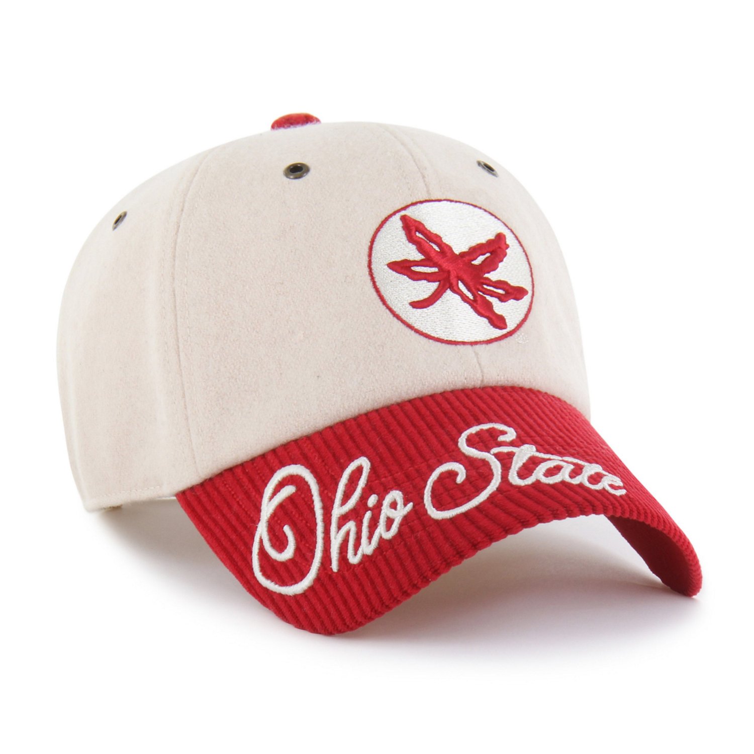 '47 Scarlet Ohio State Buckeyes Rope Script Clean Up Adjustable Hat