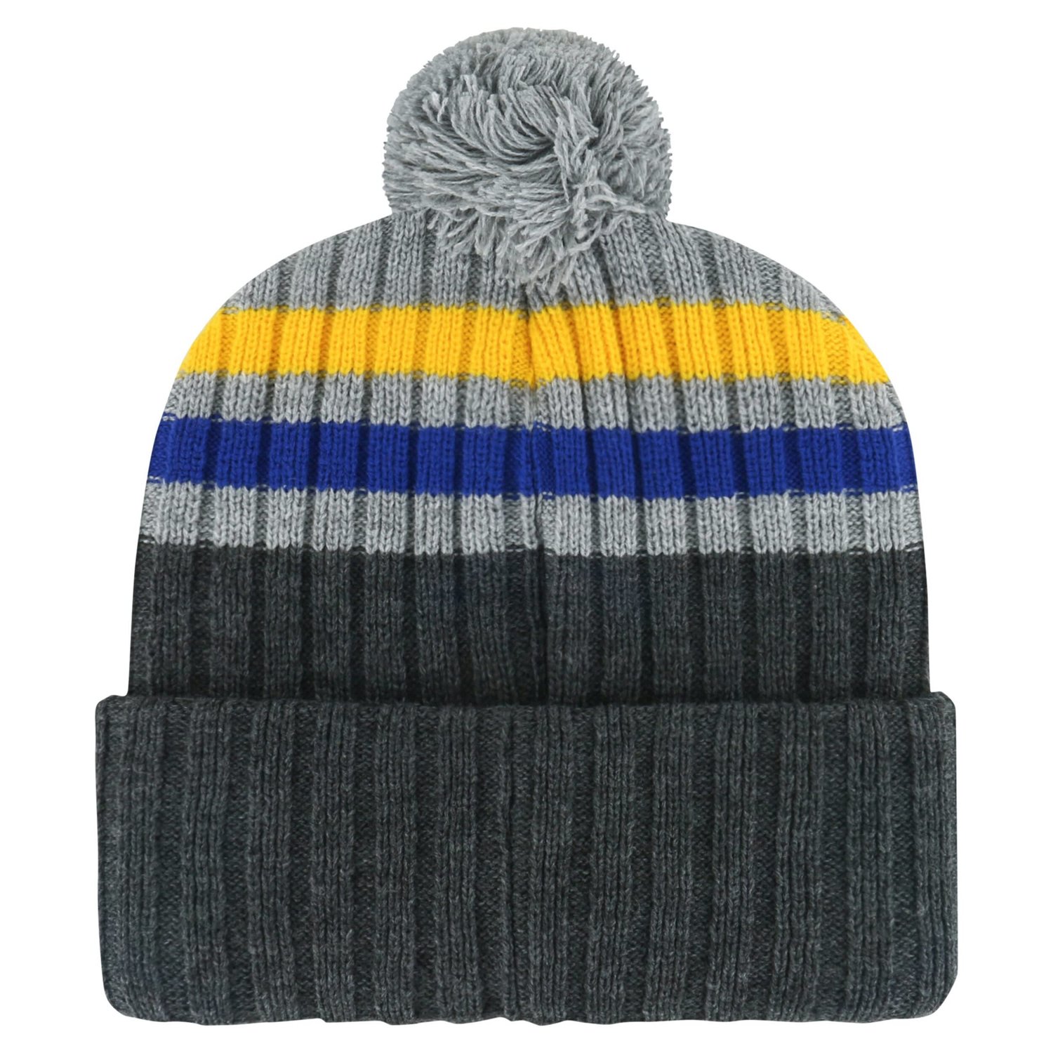 '47 St Louis Blues Stack Patch Cuffed Knit Hat with Pom