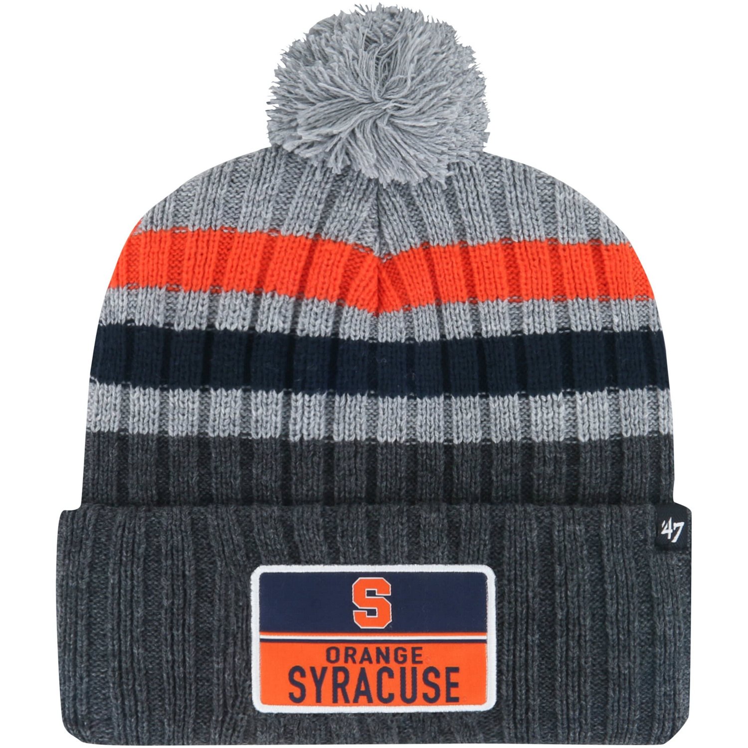 '47 Syracuse Stack Striped Cuffed Knit Hat with Pom                                                                              - view number 1