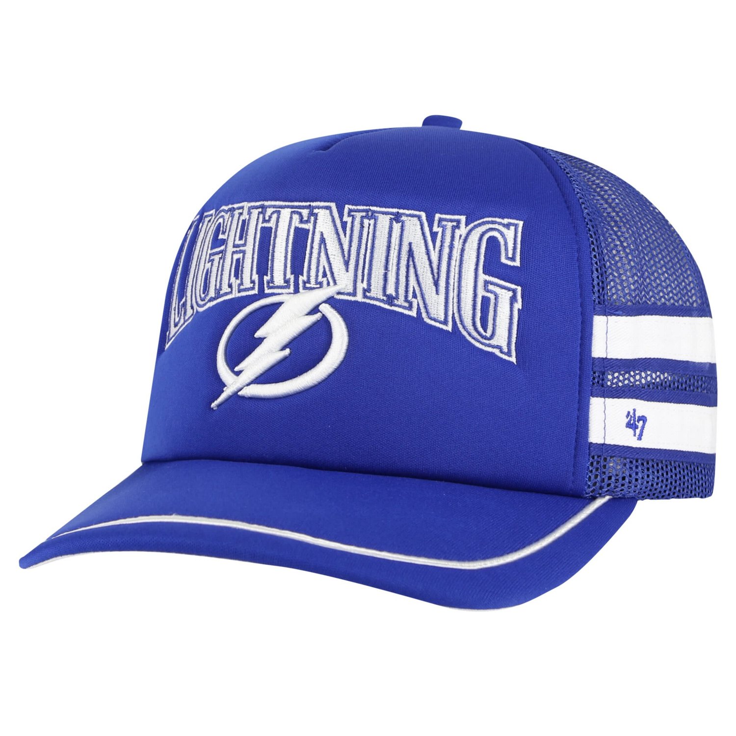 '47 Tampa Bay Lightning Sideband Stripes Trucker Snapback Hat