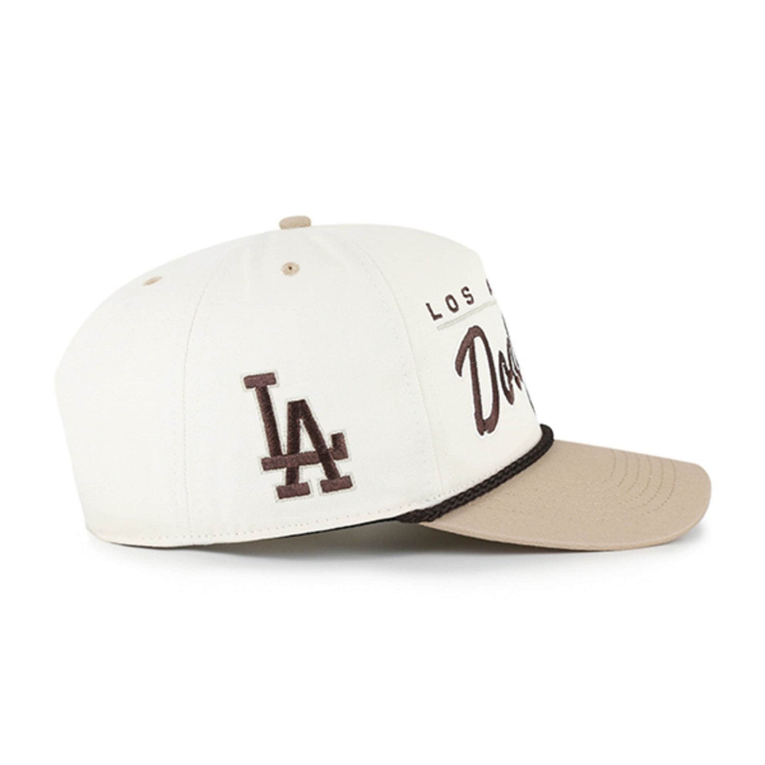 '47 Tan Los Angeles Dodgers Neutral Terrain Hitch Rope Adjustable Hat - view number 4