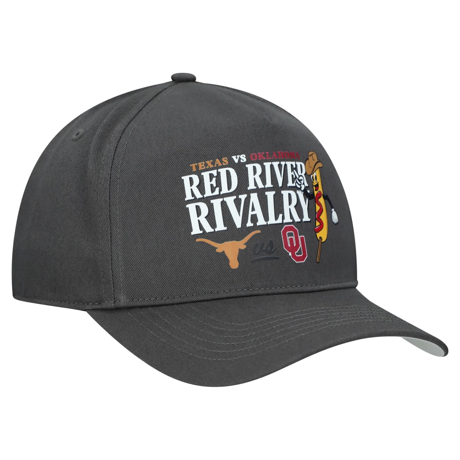 '47 Texas Longhorns vs Oklahoma Sooners River Rivalry Showdown Corn Dog Hitch Adjustable Hat - view number 3