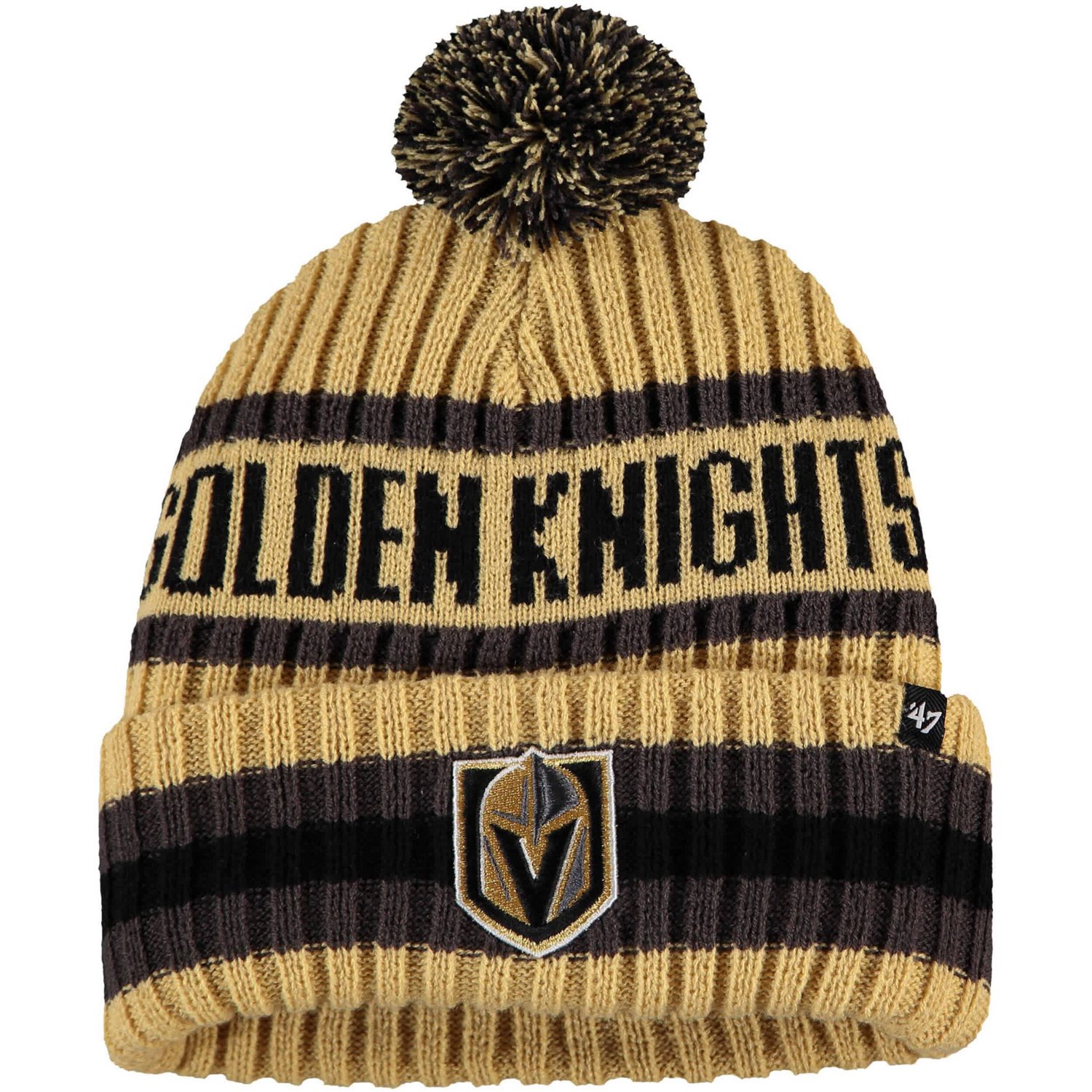 '47 Vegas en Knights Bering Cuffed Knit Hat with Pom - view number 1