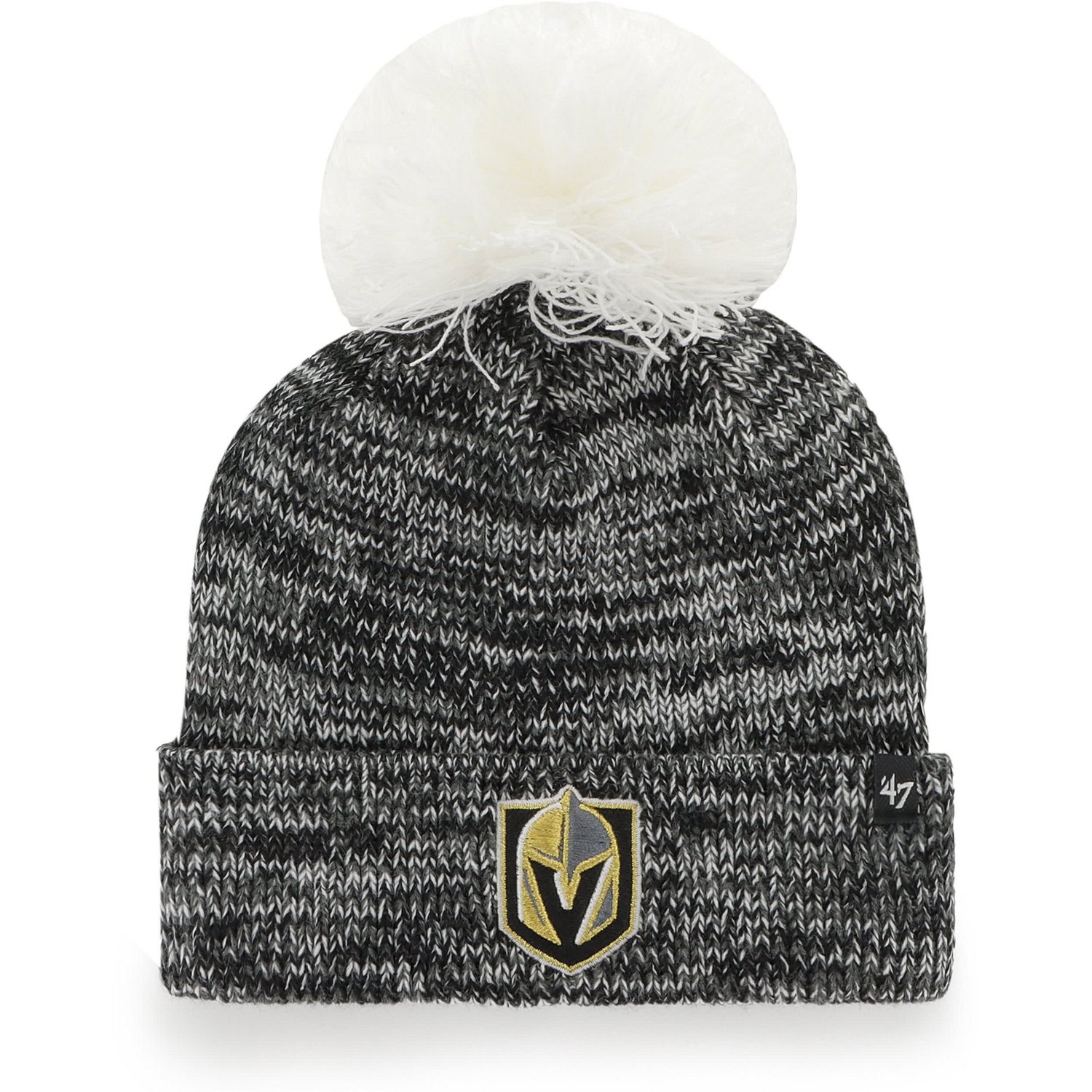 '47 Vegas Golden Knights Triple Cross Cuffed Knit Hat with Pom                                                                   - view number 1