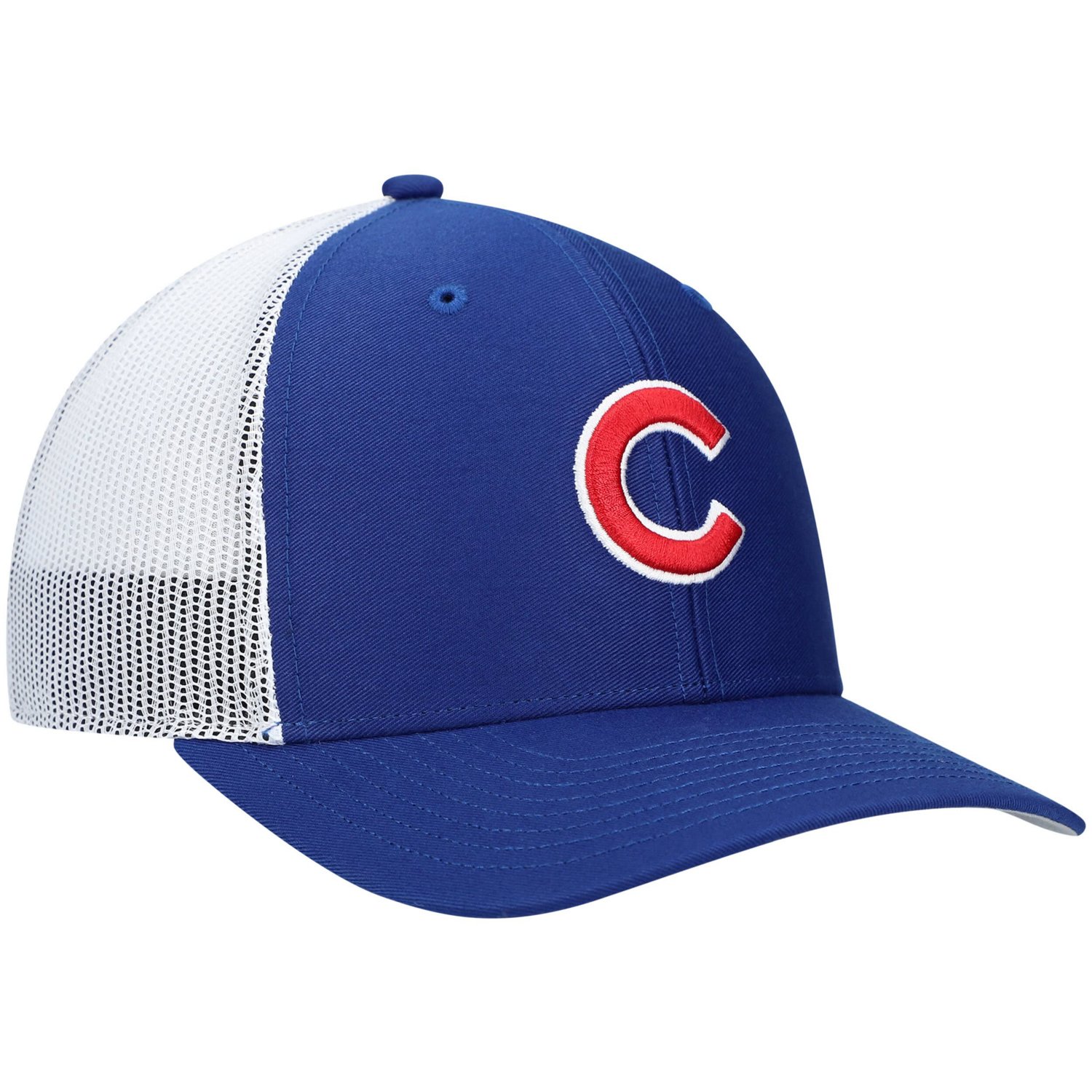 '47 White Chicago Cubs Primary Logo Trucker Snapback Hat - view number 3
