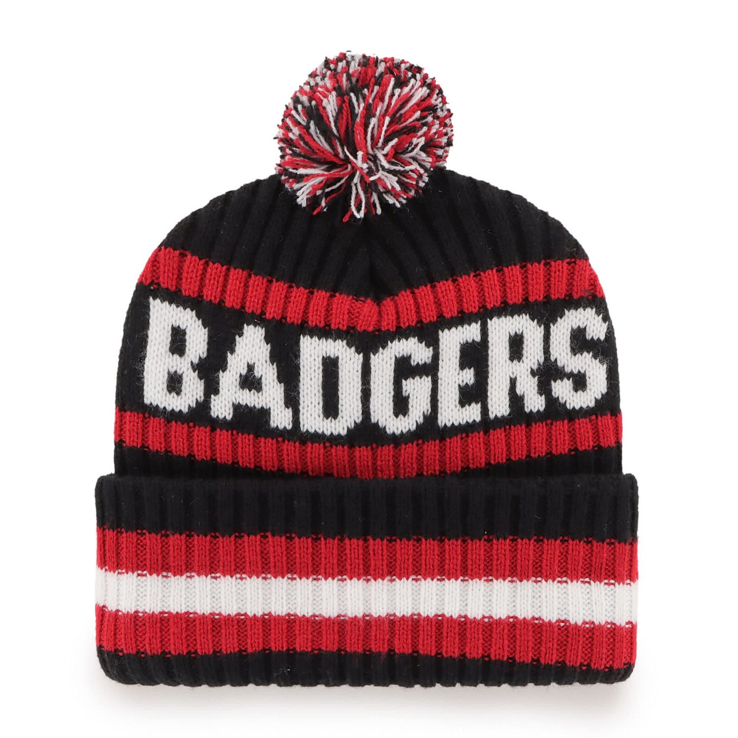 '47 Wisconsin Badgers Bering Cuffed Knit Hat with Pom - view number 2