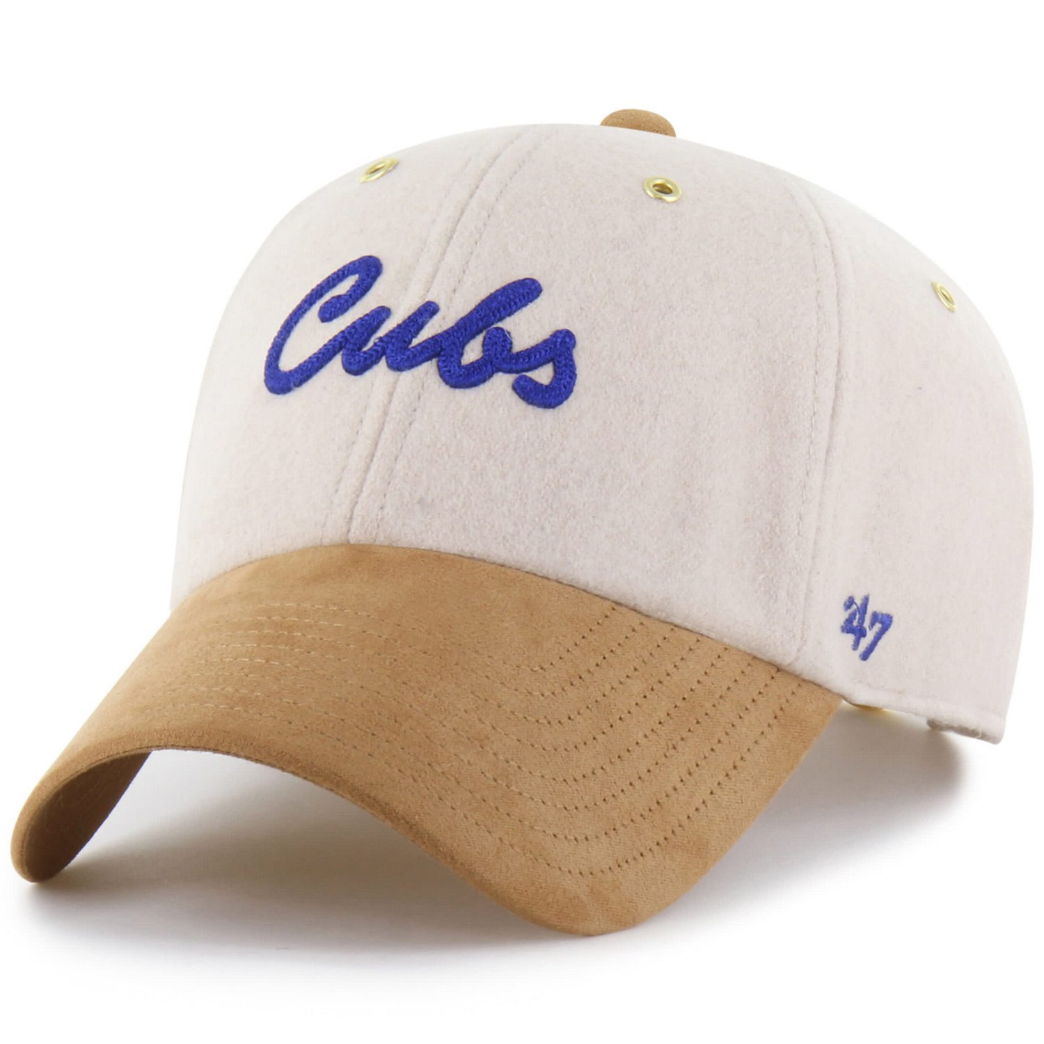 '47 x Stoney Clover Lane Tan Chicago Cubs Script Charm Clean Up Adjustable Hat - view number 2