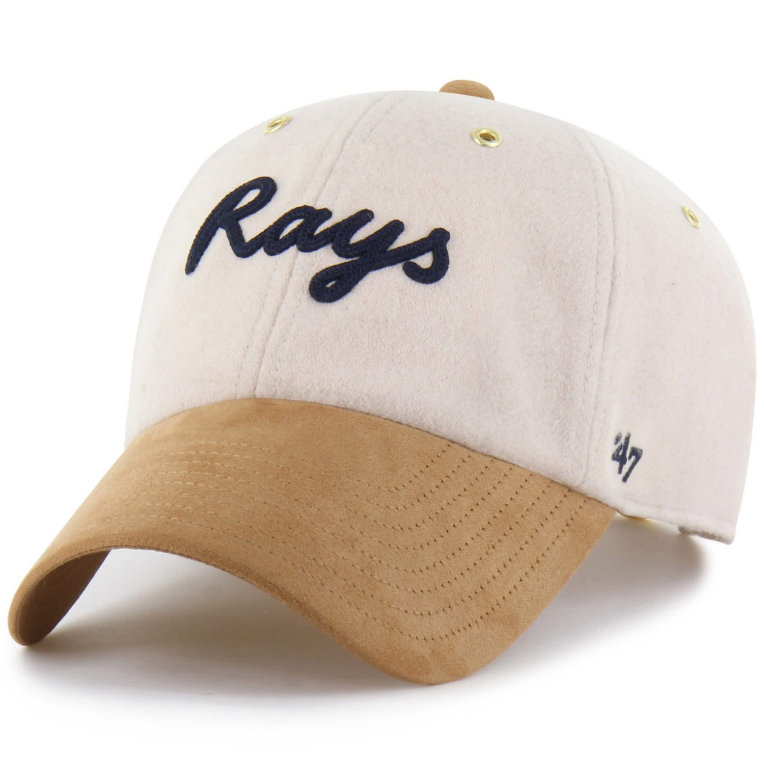 '47 x Stoney Clover Lane Tan Tampa Bay Rays Script Charm Clean Up Adjustable Hat - view number 2
