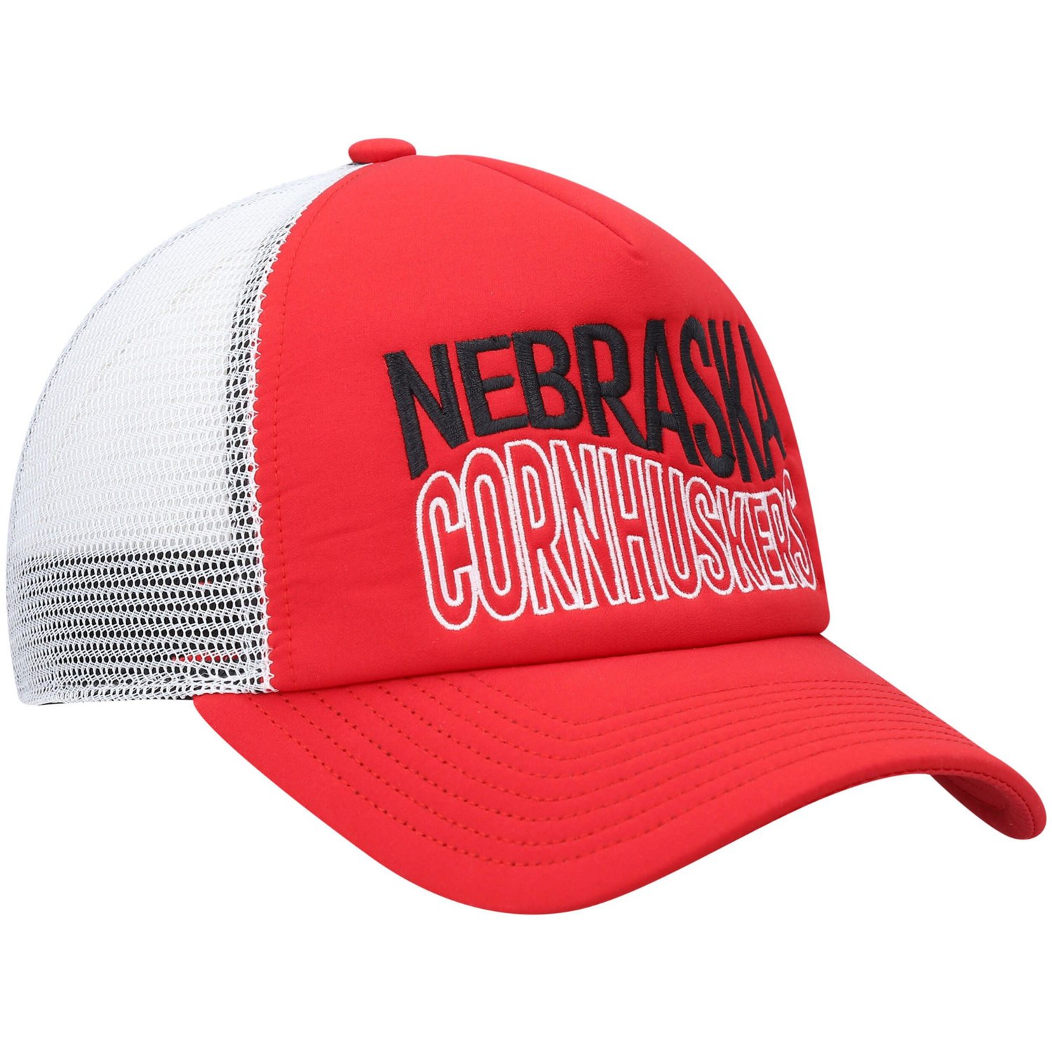 adidas / Nebraska Huskers Wave Foam Trucker Snapback Hat - view number 3