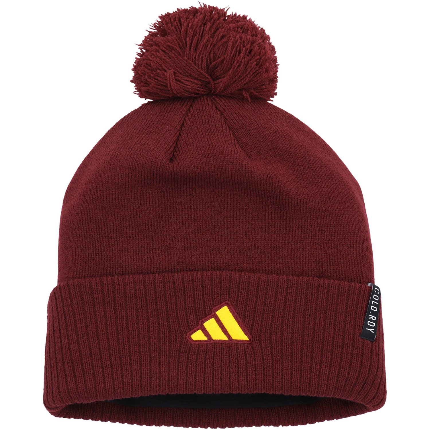 adidas Arizona State Sun Devils 2023 Sideline COLDRDY Cuffed Knit Hat with Pom