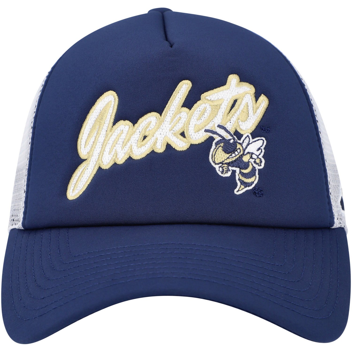 adidas Georgia Tech Yellow Jackets Script Trucker Snapback Hat                                                                   - view number 2